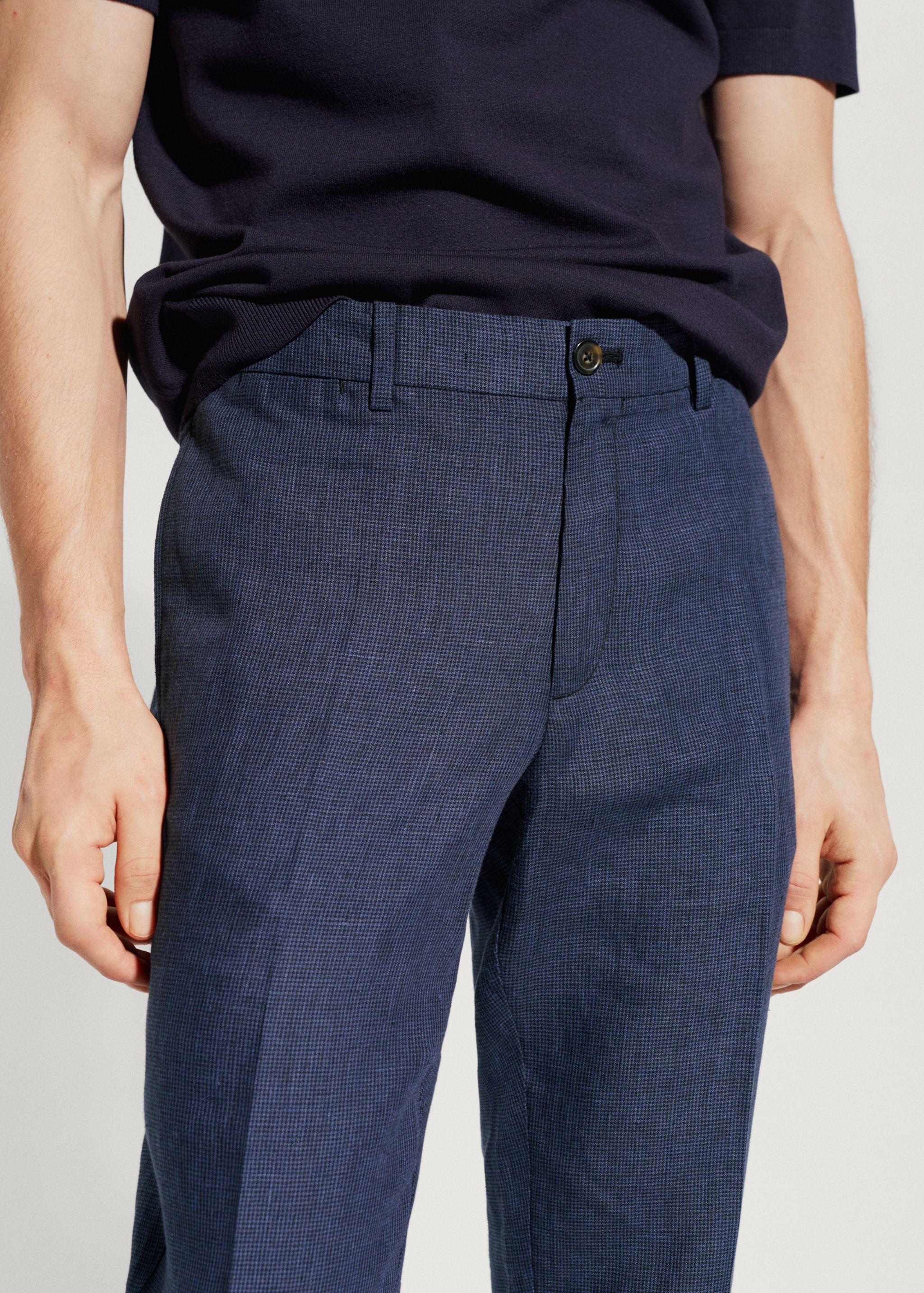 Slim Fit-Hose aus 100 % Leinen - Detail des Artikels 1