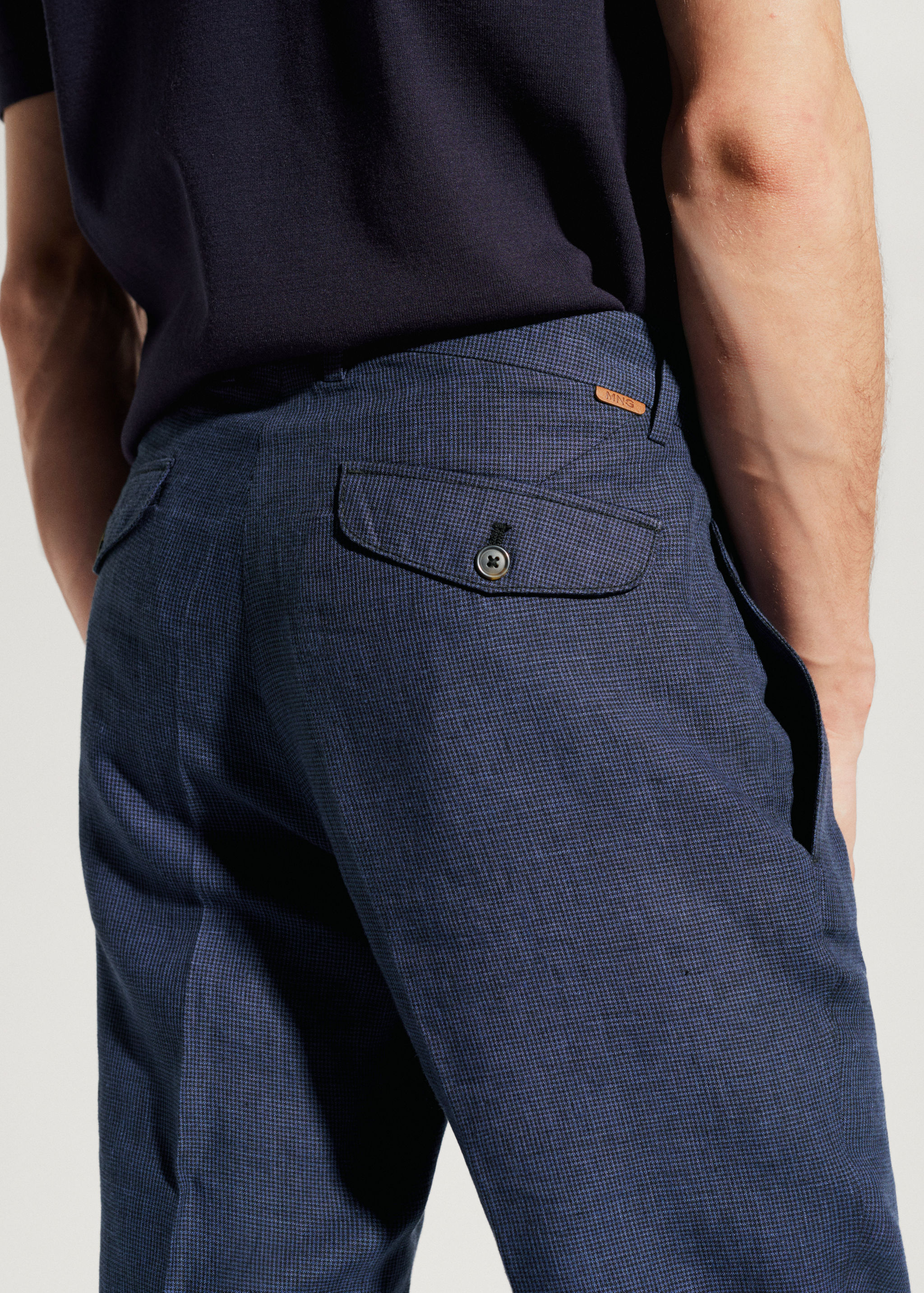 Slim Fit-Hose aus 100 % Leinen - Detail des Artikels 2