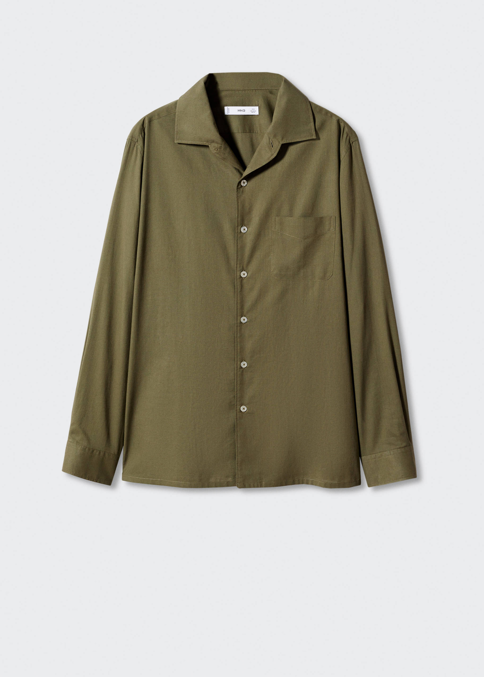 Regular fit pocket cotton shirt - Article without model