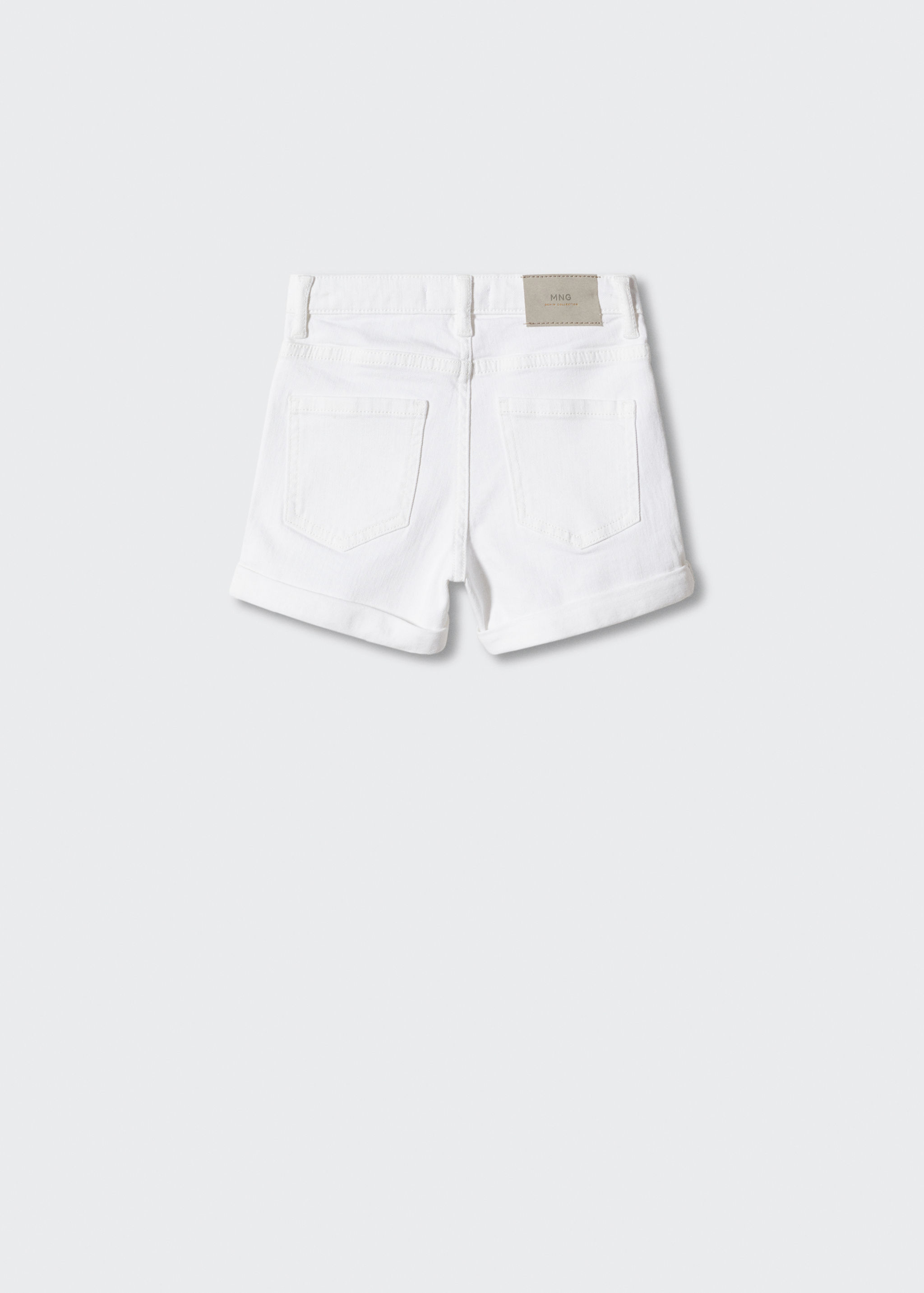 Rolled-up hem denim shorts - Reverse of the article