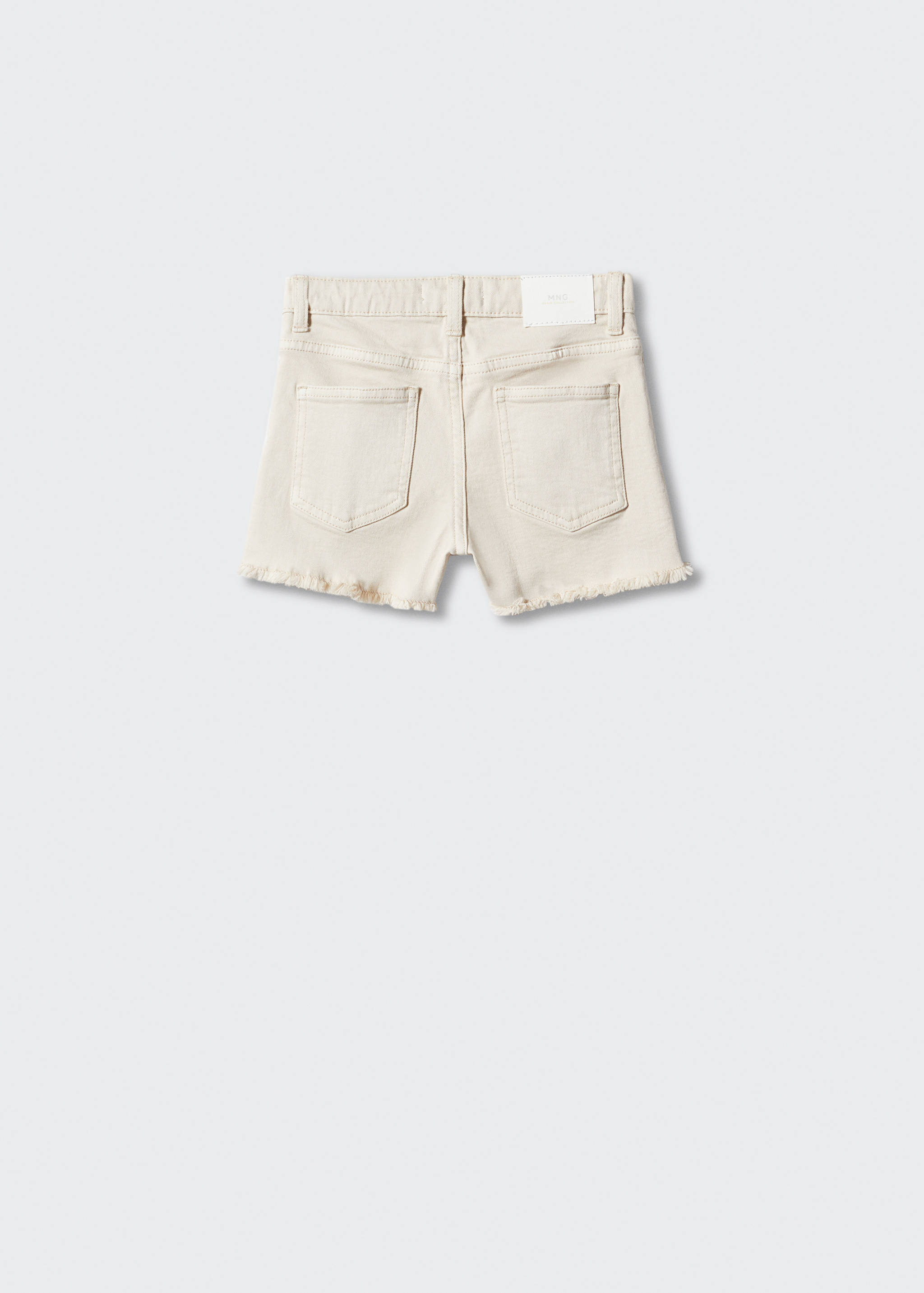 Gerafelde denim shorts - Achterkant van het artikel