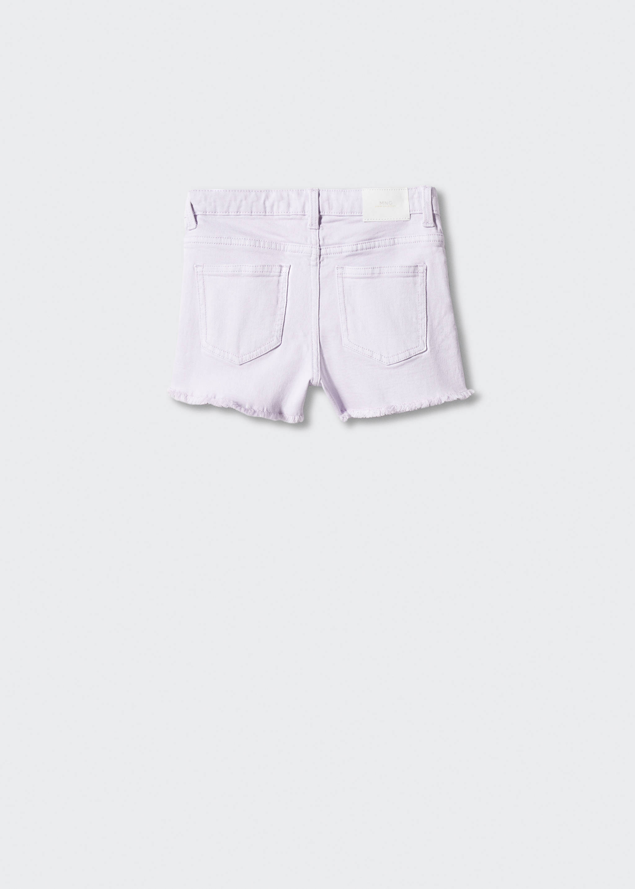 Gerafelde denim shorts - Achterkant van het artikel