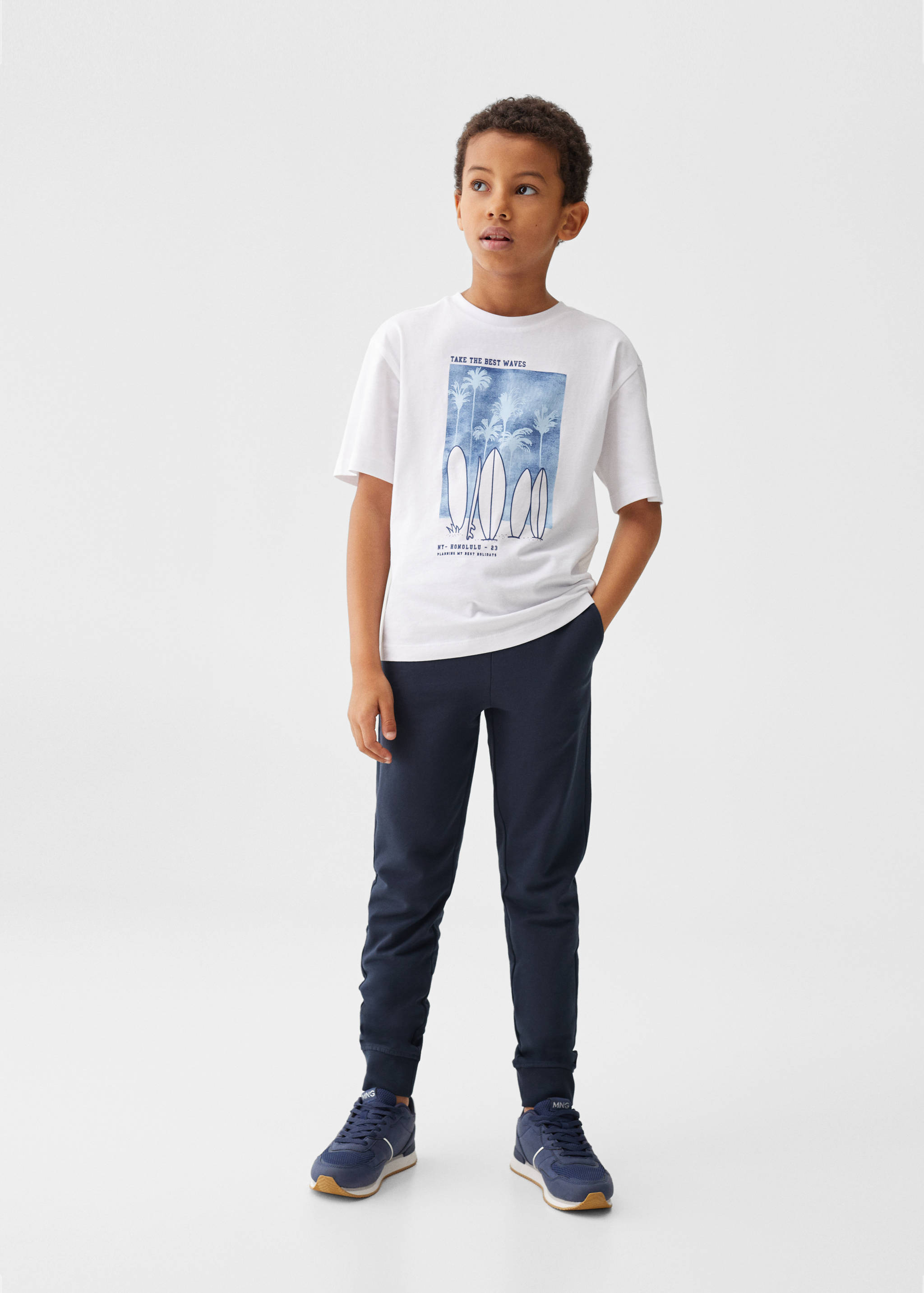 Samarreta barreja cotó estampada - Pla general