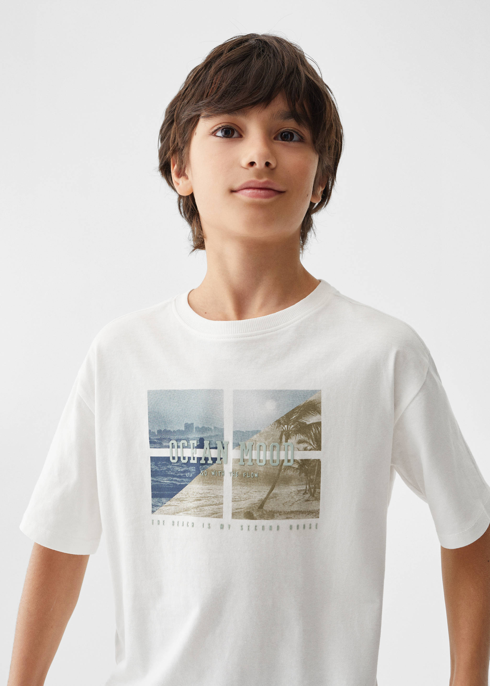 Printed cotton-blend t-shirt - Details of the article 1