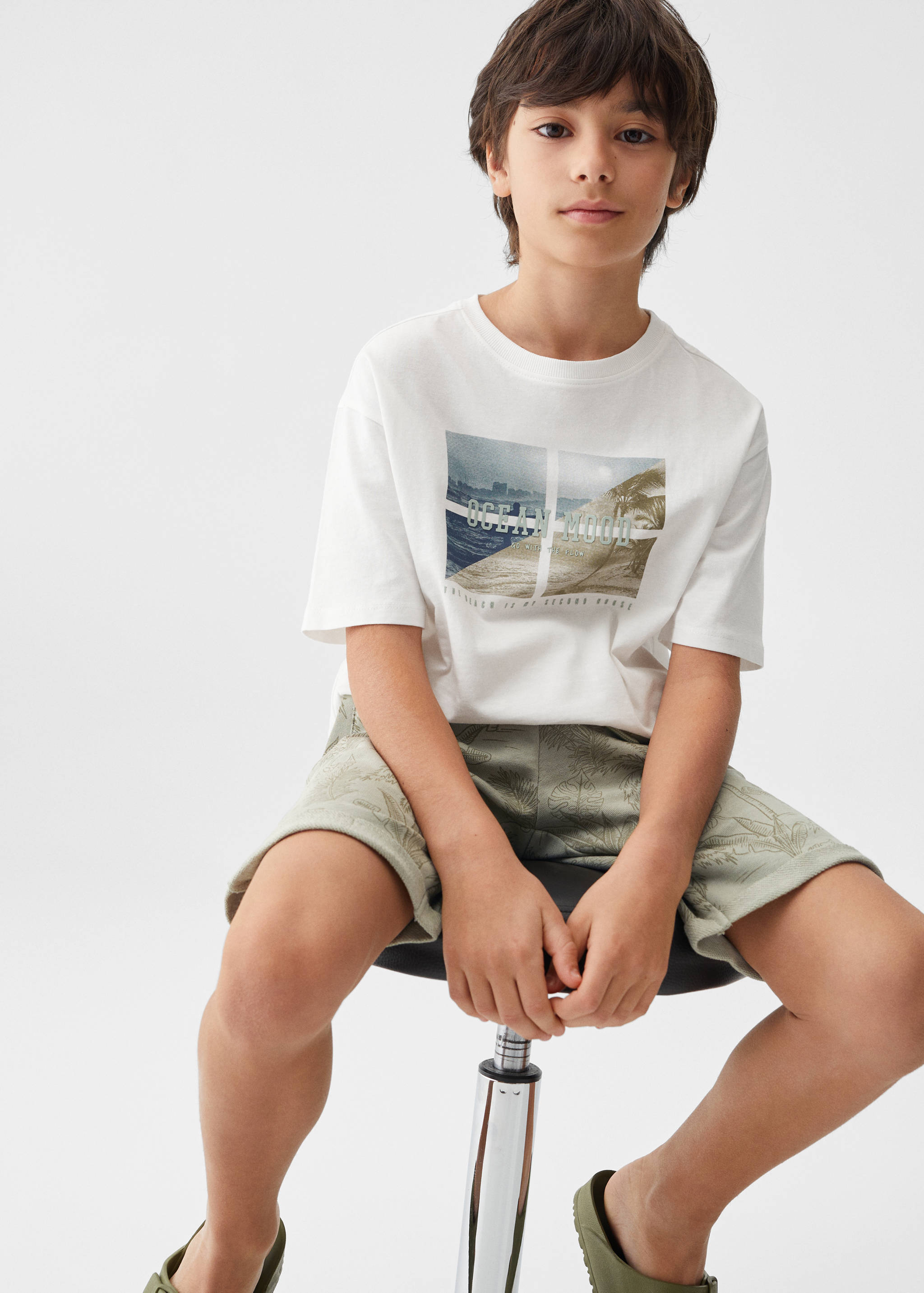 Printed cotton-blend t-shirt - Details of the article 2