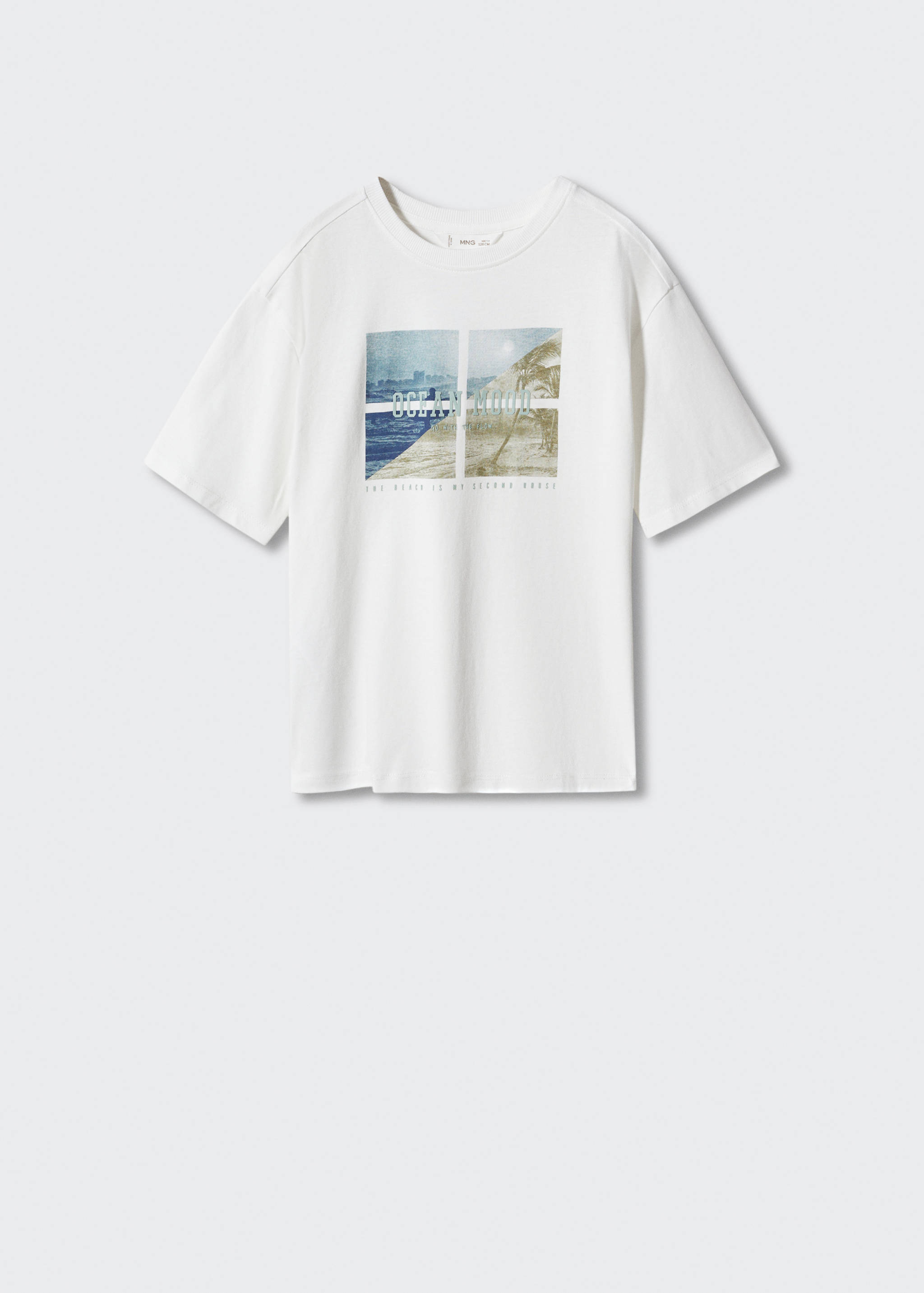 Printed cotton-blend t-shirt - Article without model