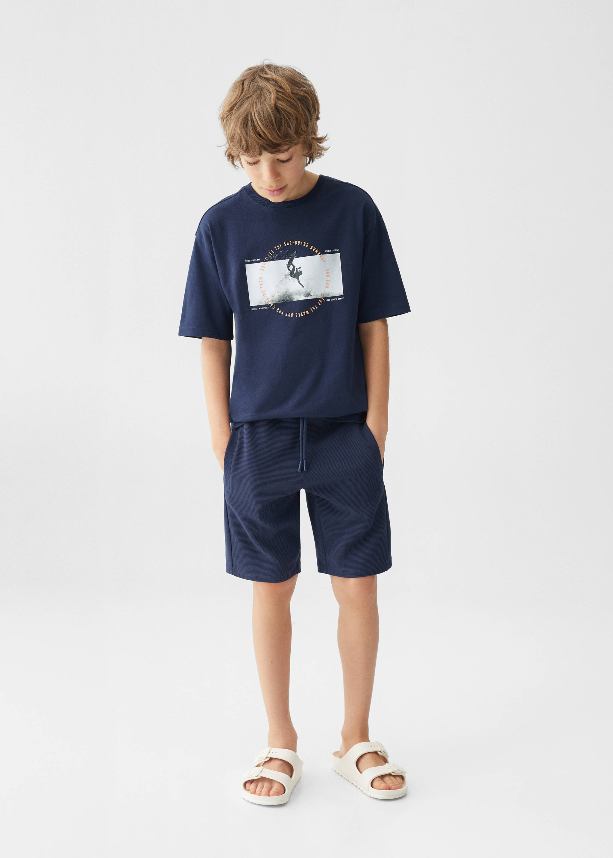 Printed cotton-blend t-shirt - General plane