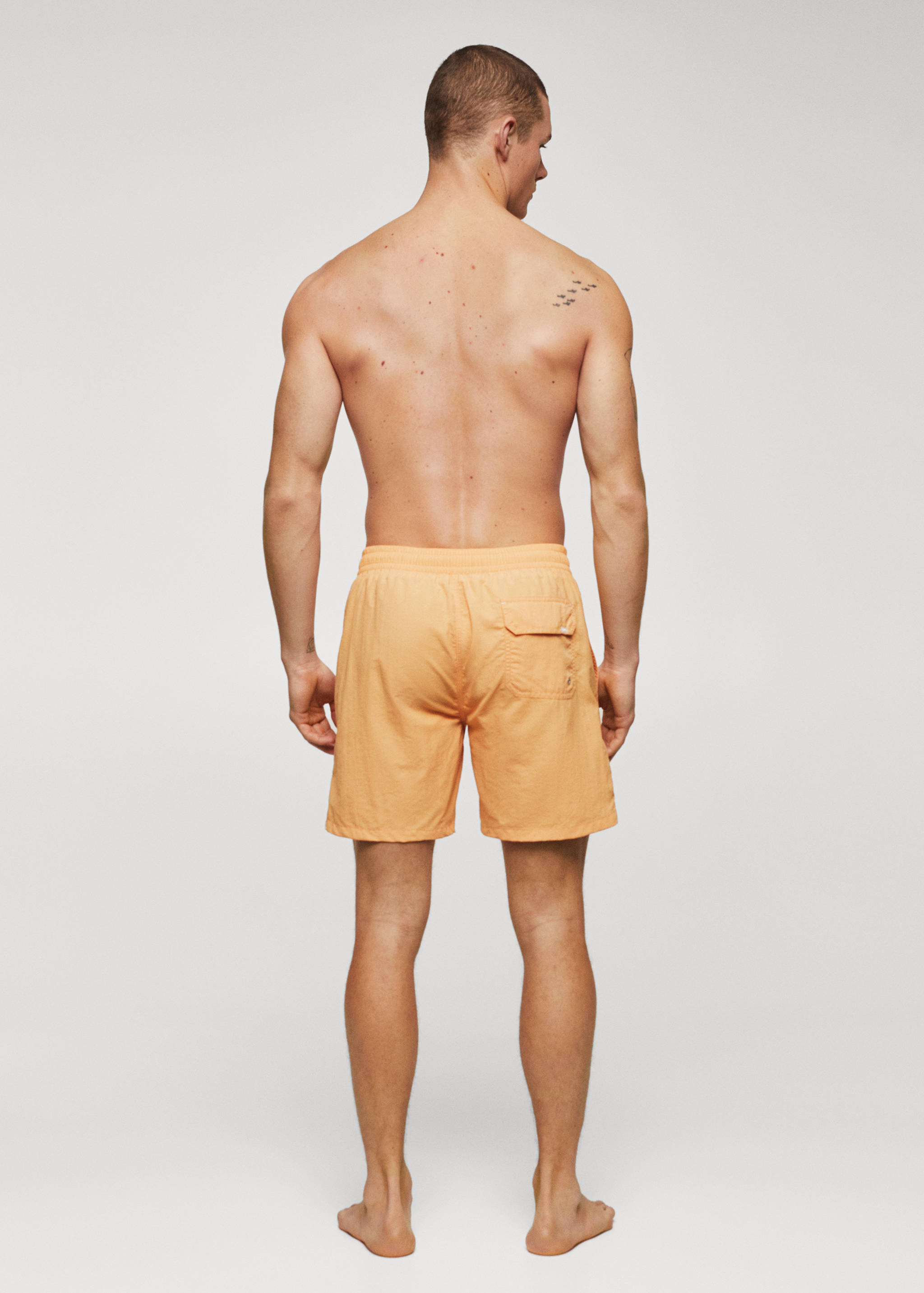 Cord plain swimming trunks - Reverse of the article