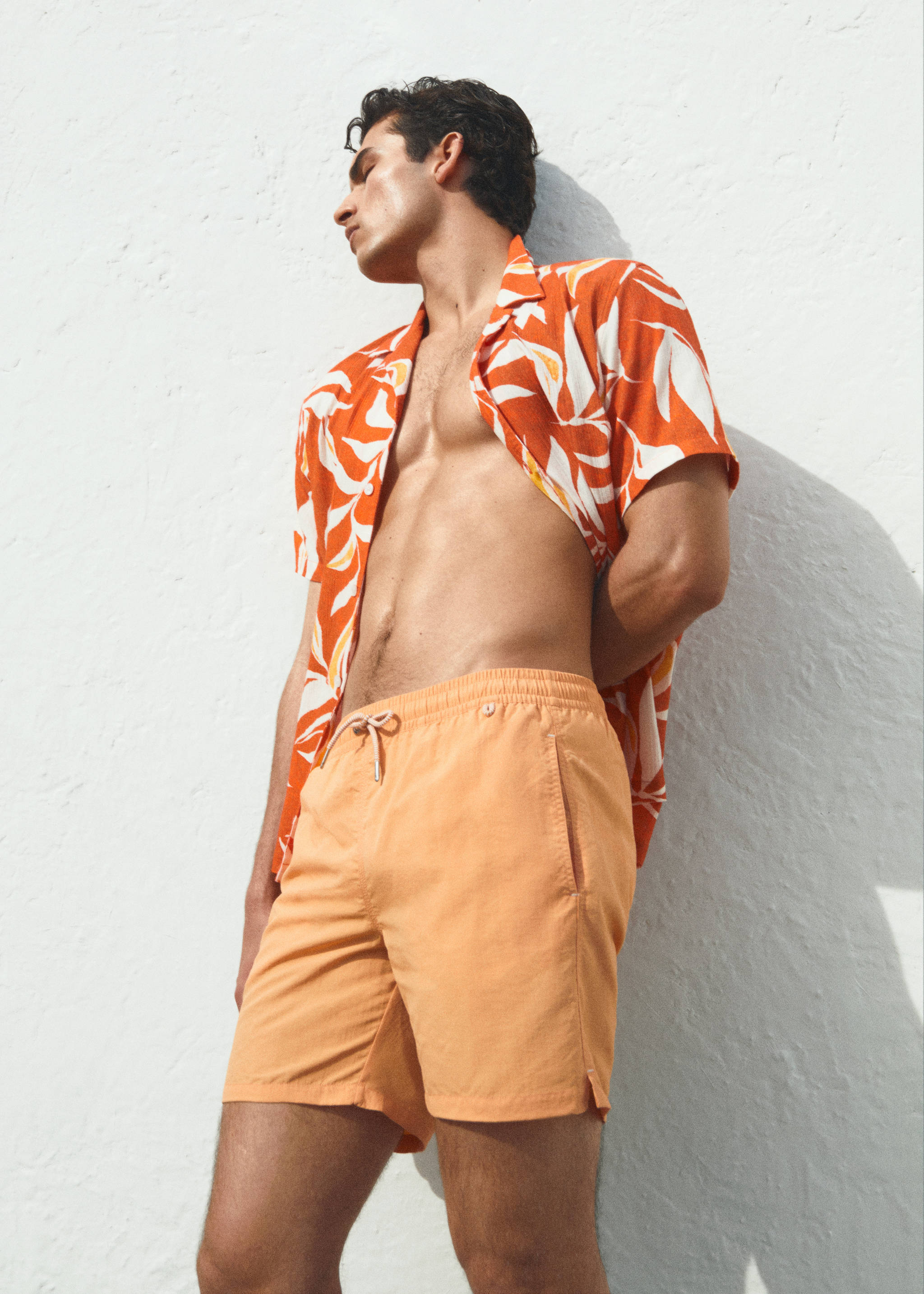 Cord plain swimming trunks - Details of the article 5