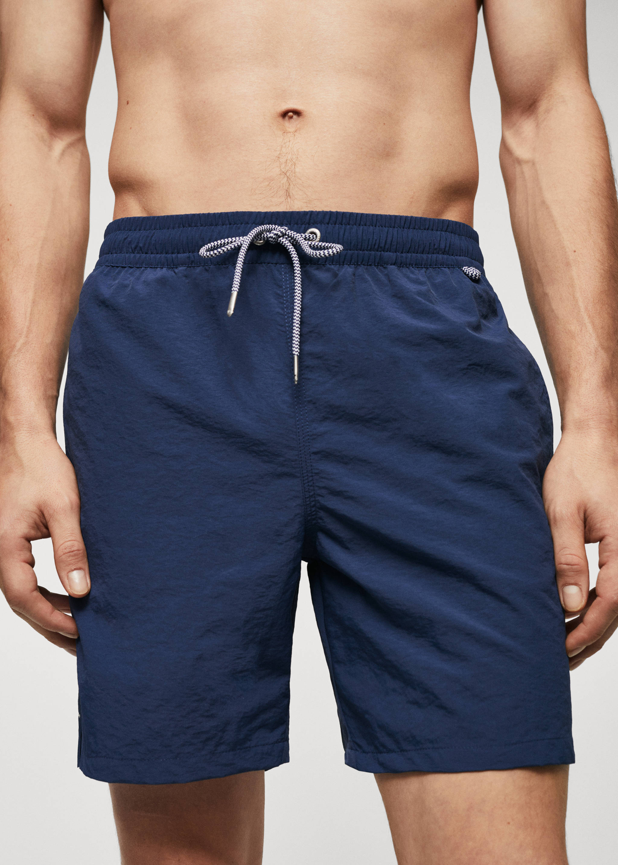 Cord plain swimming trunks - Details of the article 1