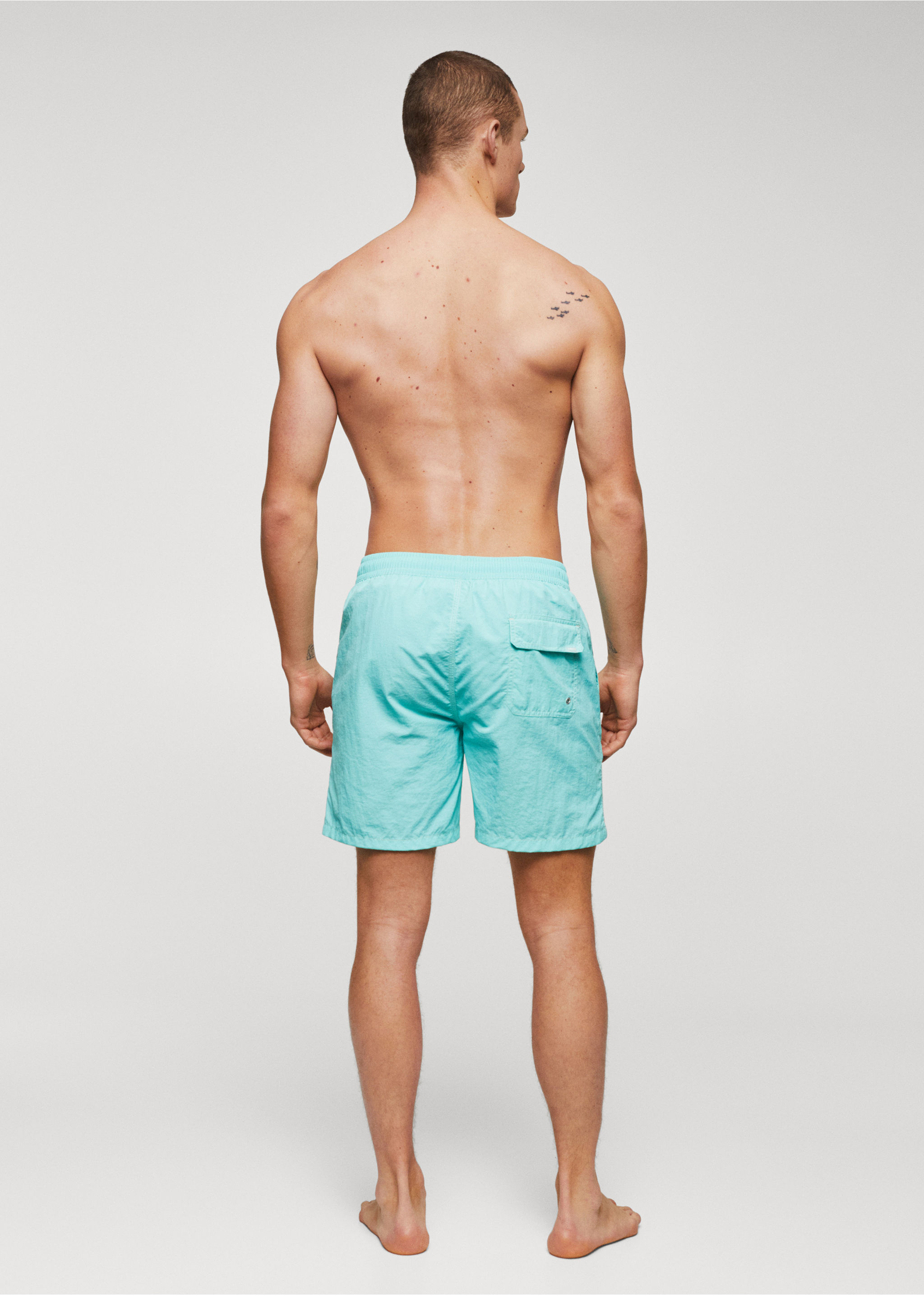 Cord plain swimming trunks - Reverse of the article