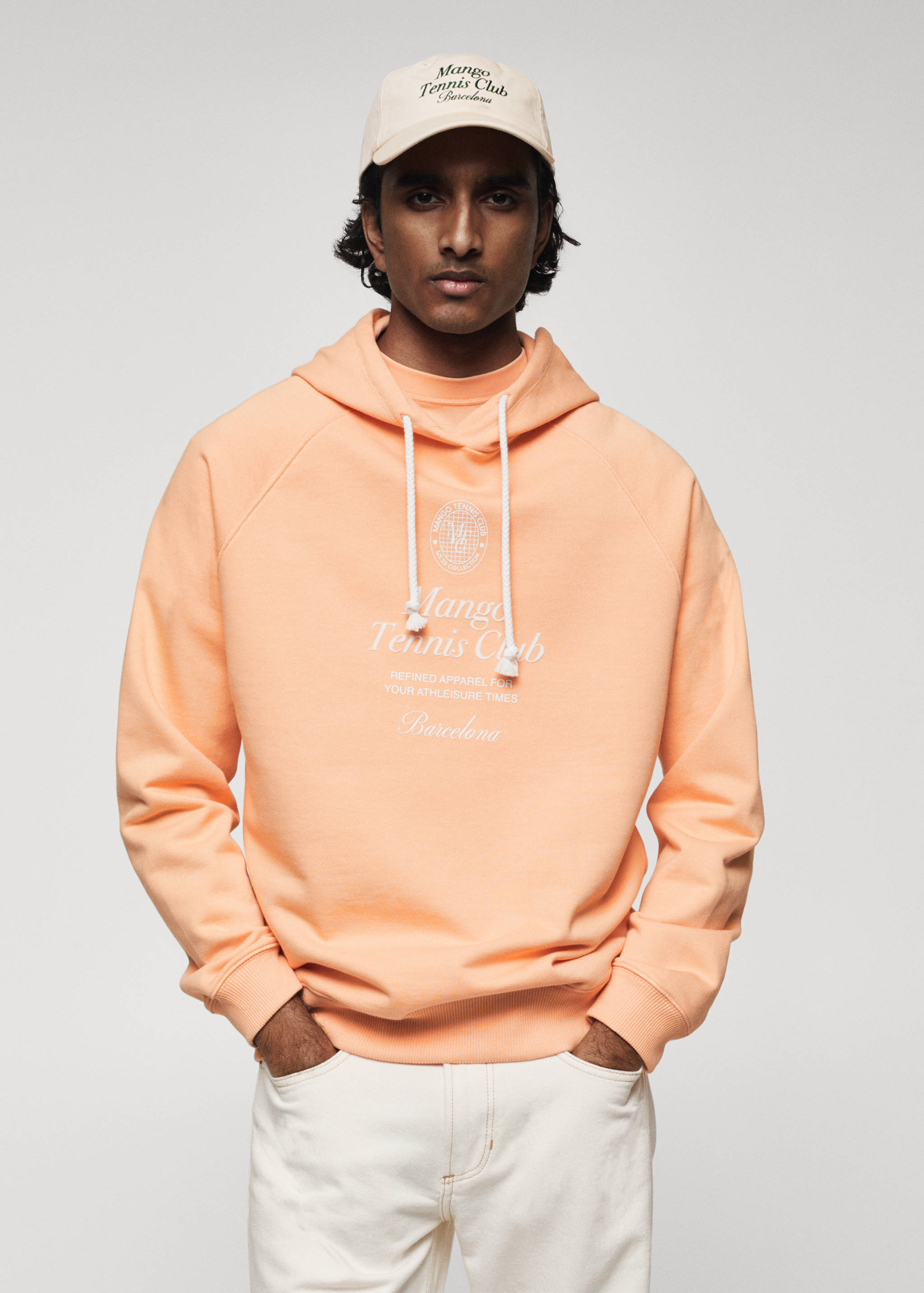 100% cotton hooded sweatshirt text - Medium plane