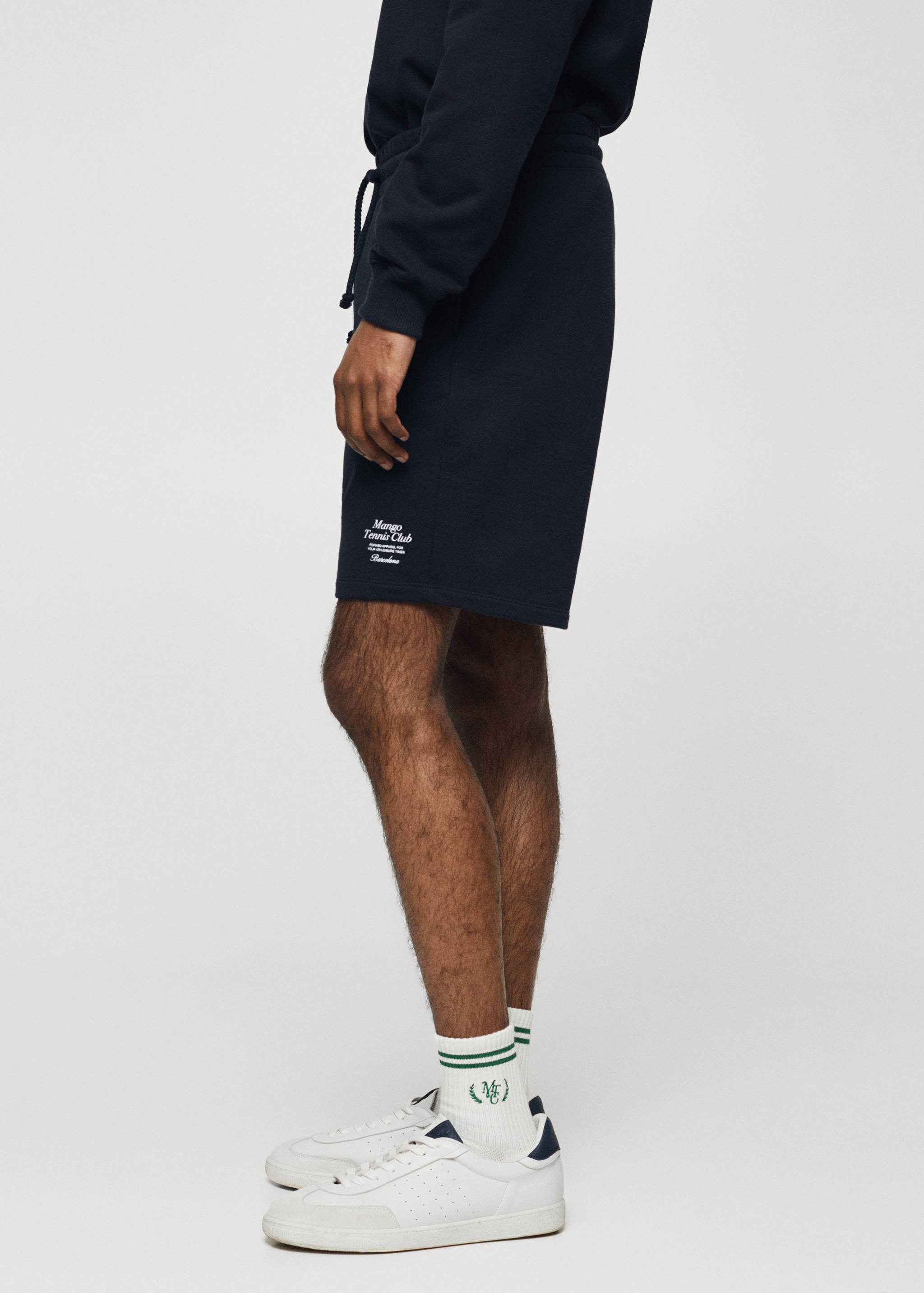 Cotton shorts with drawstring - Details of the article 4