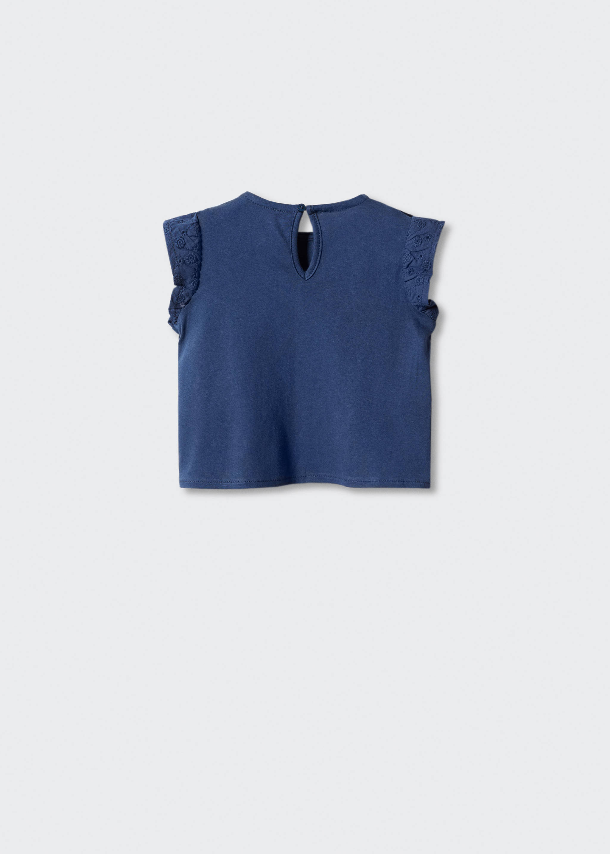 Embroidered flowers T-shirt - Reverse of the article