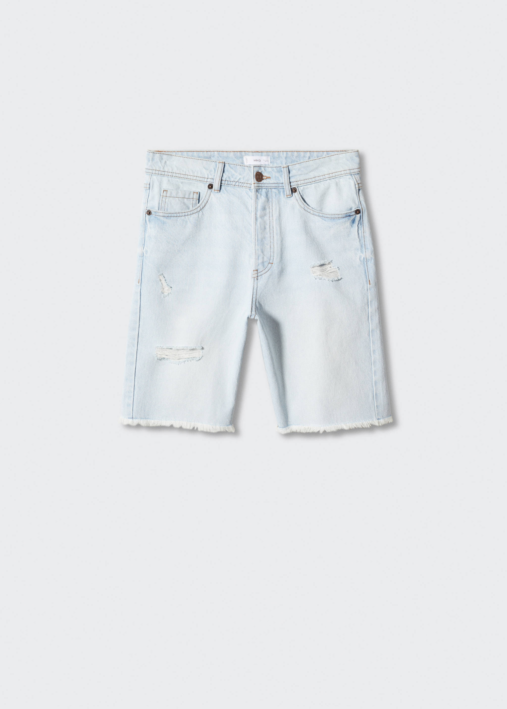 Bermuda denim déchirures décoratives - Article sans modèle