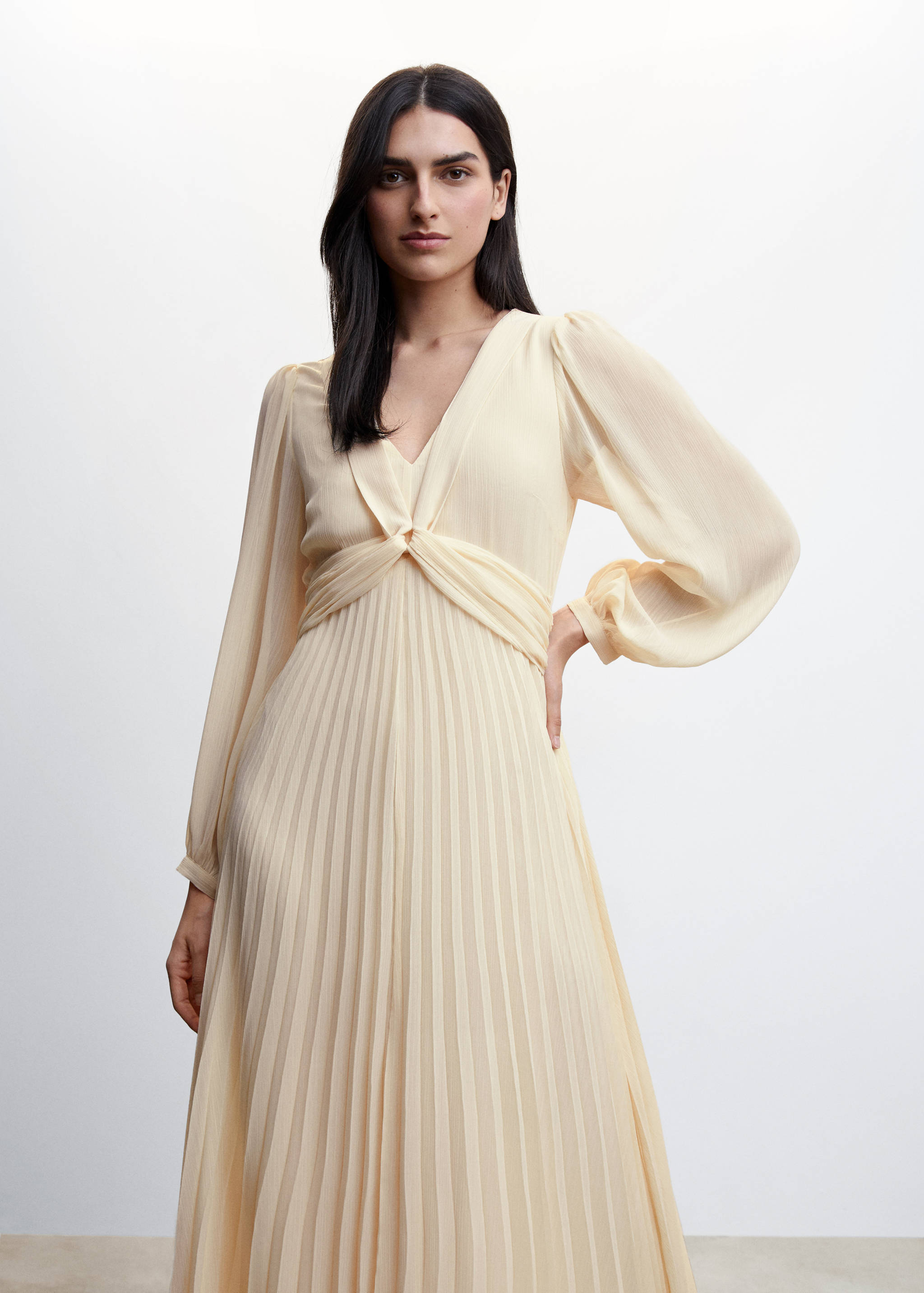 Pleated detail dress - Medium plane