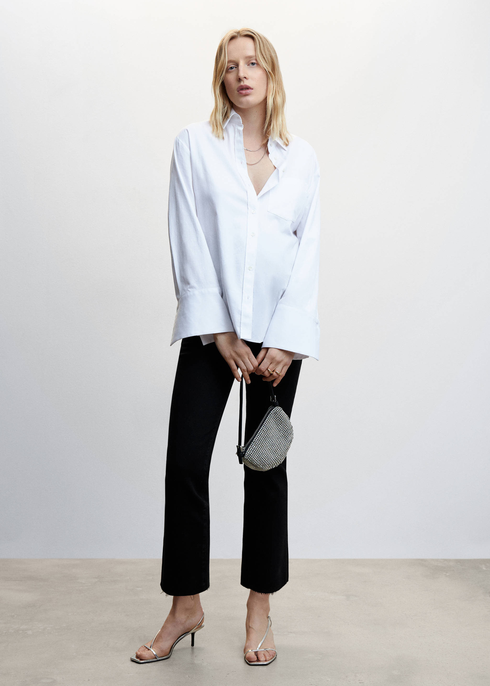 Jeans flare crop premamá - Plano general