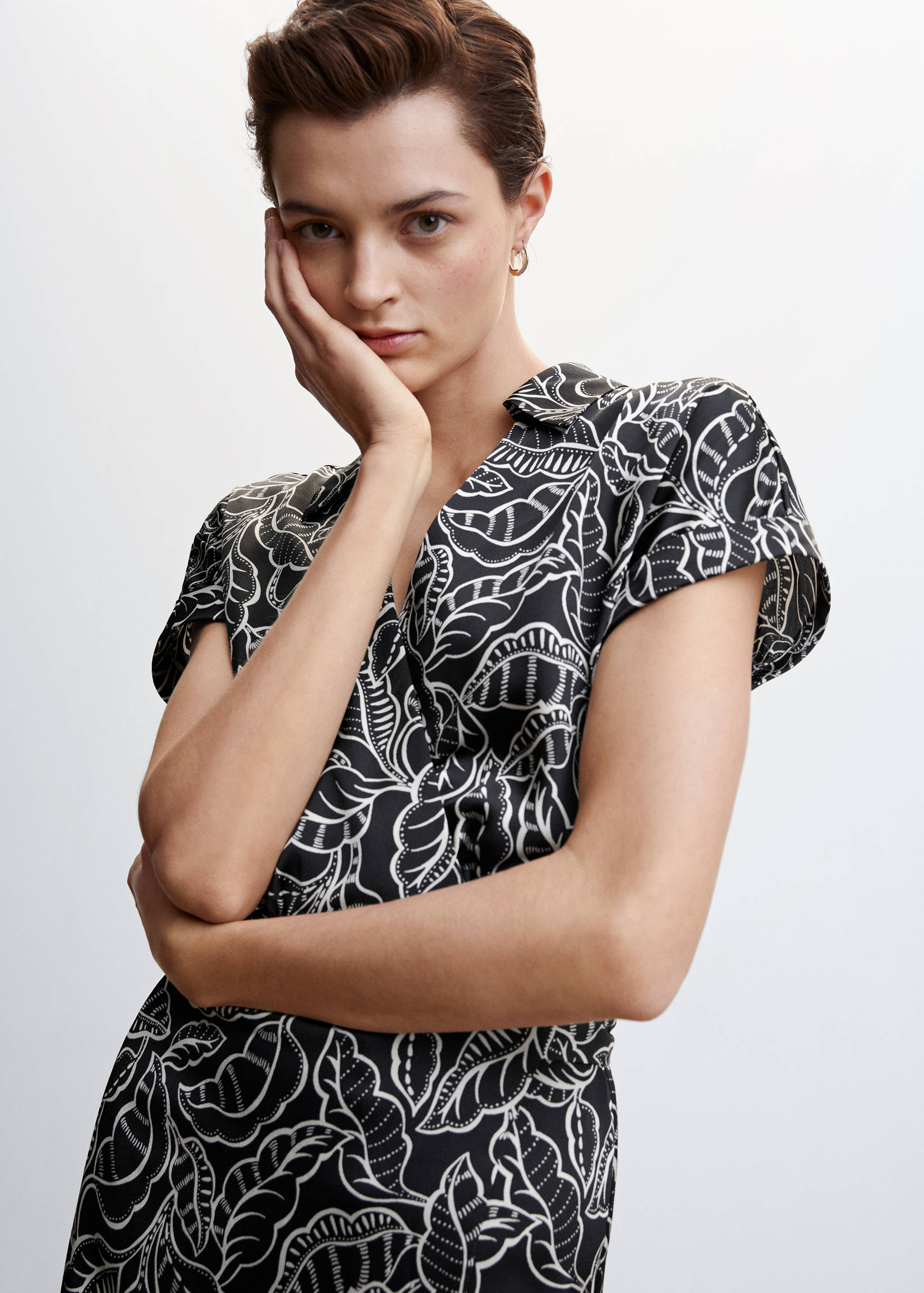 Robe cache-cœur imprimée - Détail de l'article 1