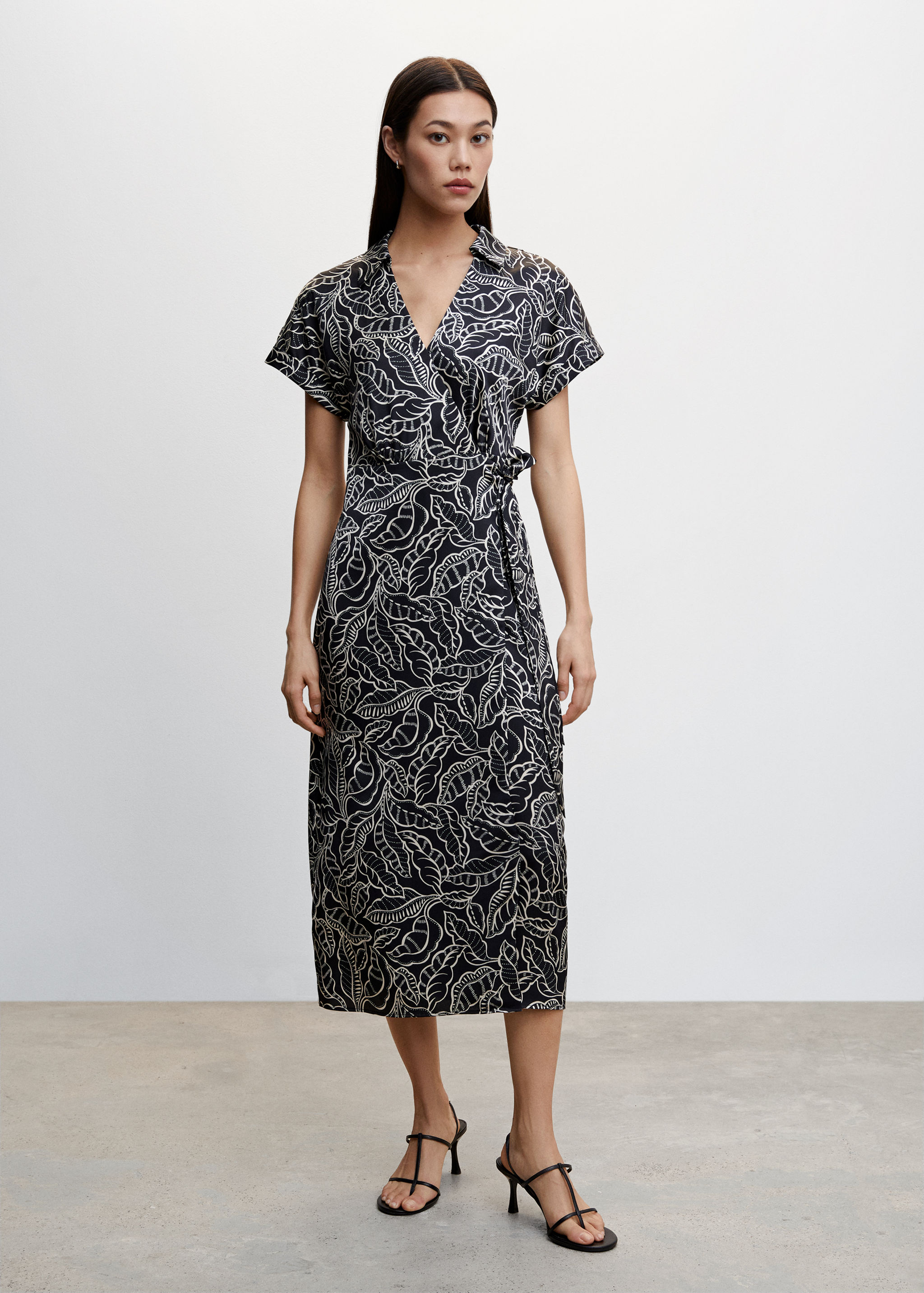 Print wrap dress - General plane