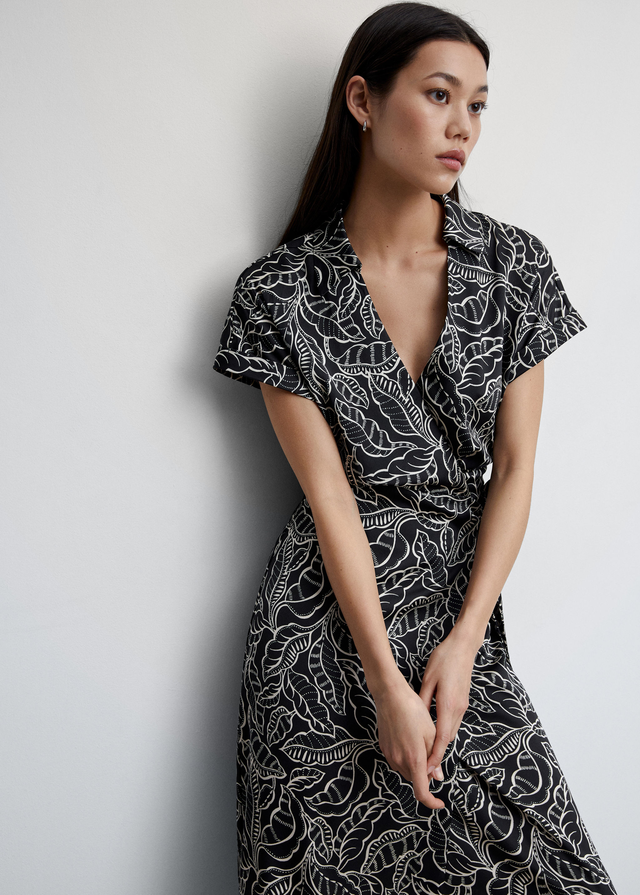 Print wrap dress - Details of the article 2