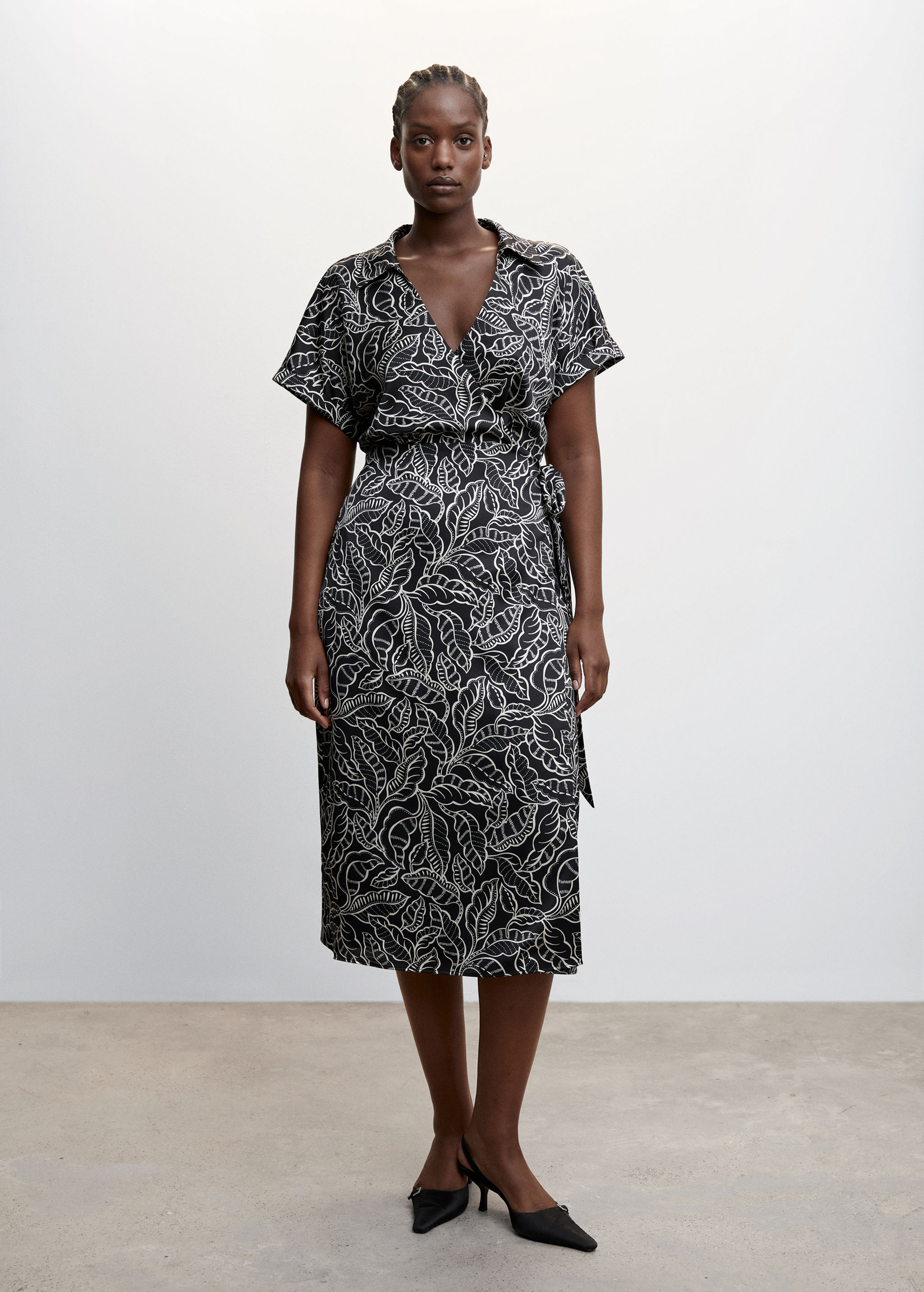 Print wrap dress - Details of the article 3