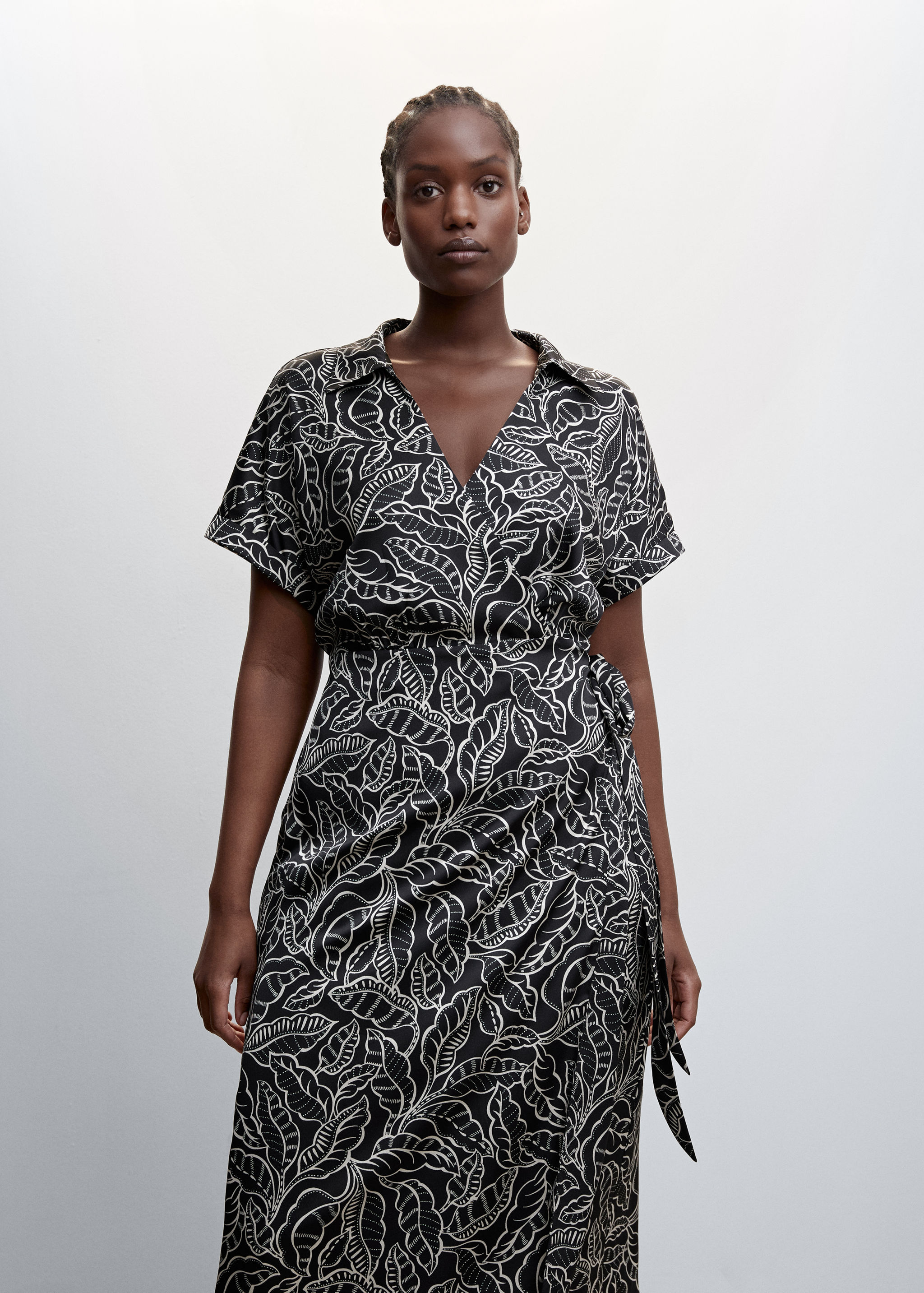 Print wrap dress - Details of the article 5