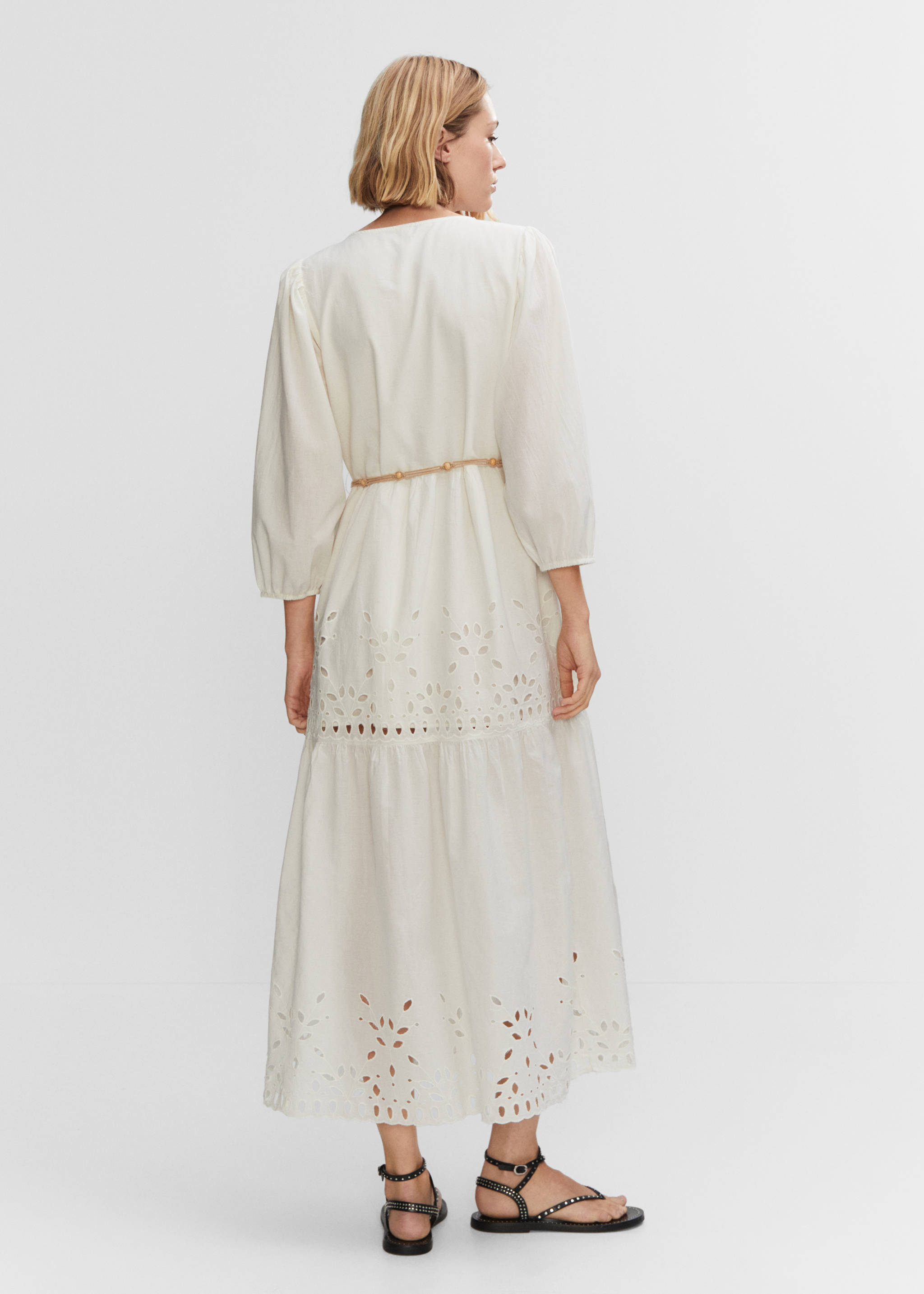 Openwork detail shirt dress - Reverse of the article