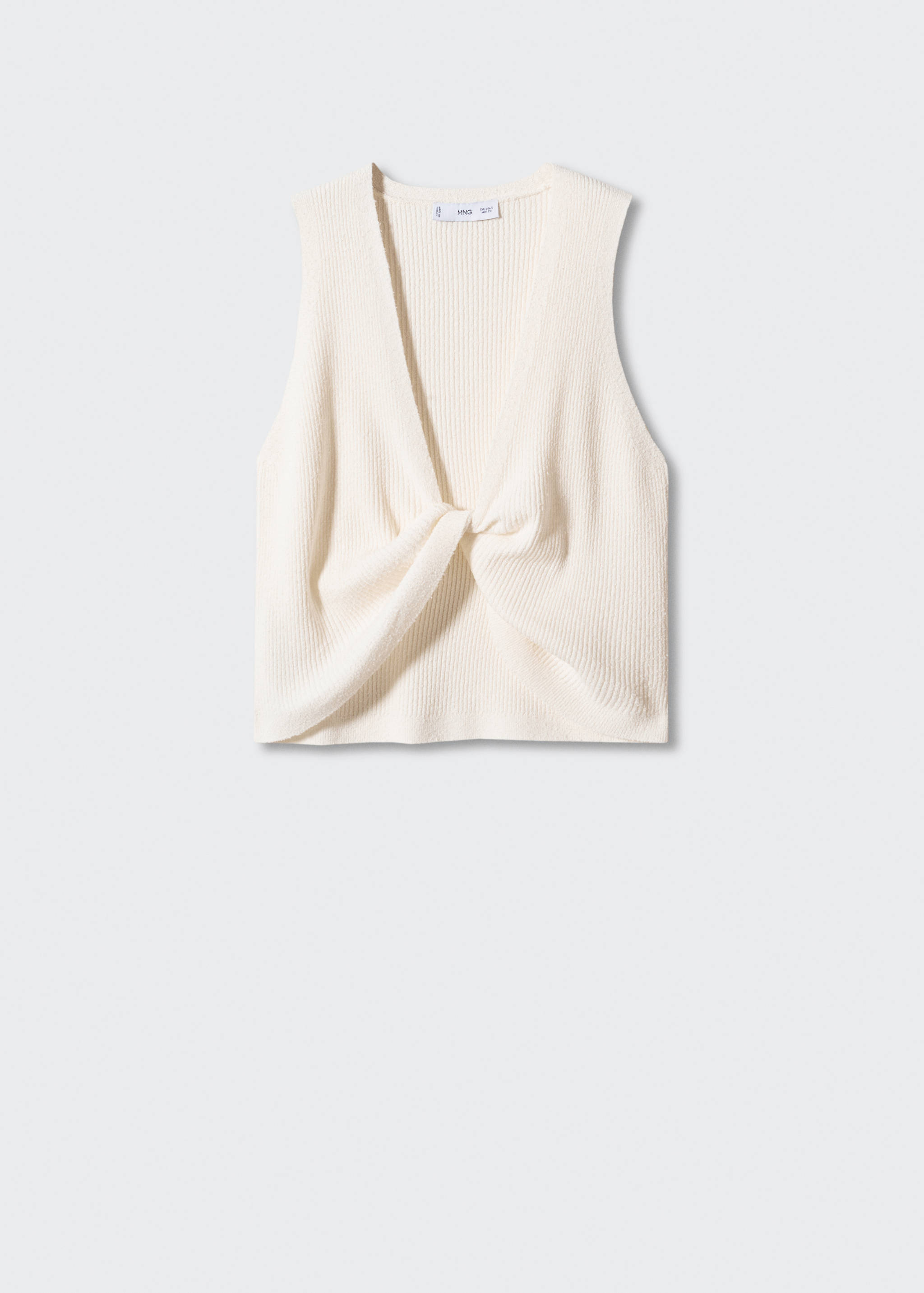 Knitted top with knot detail - Article without model