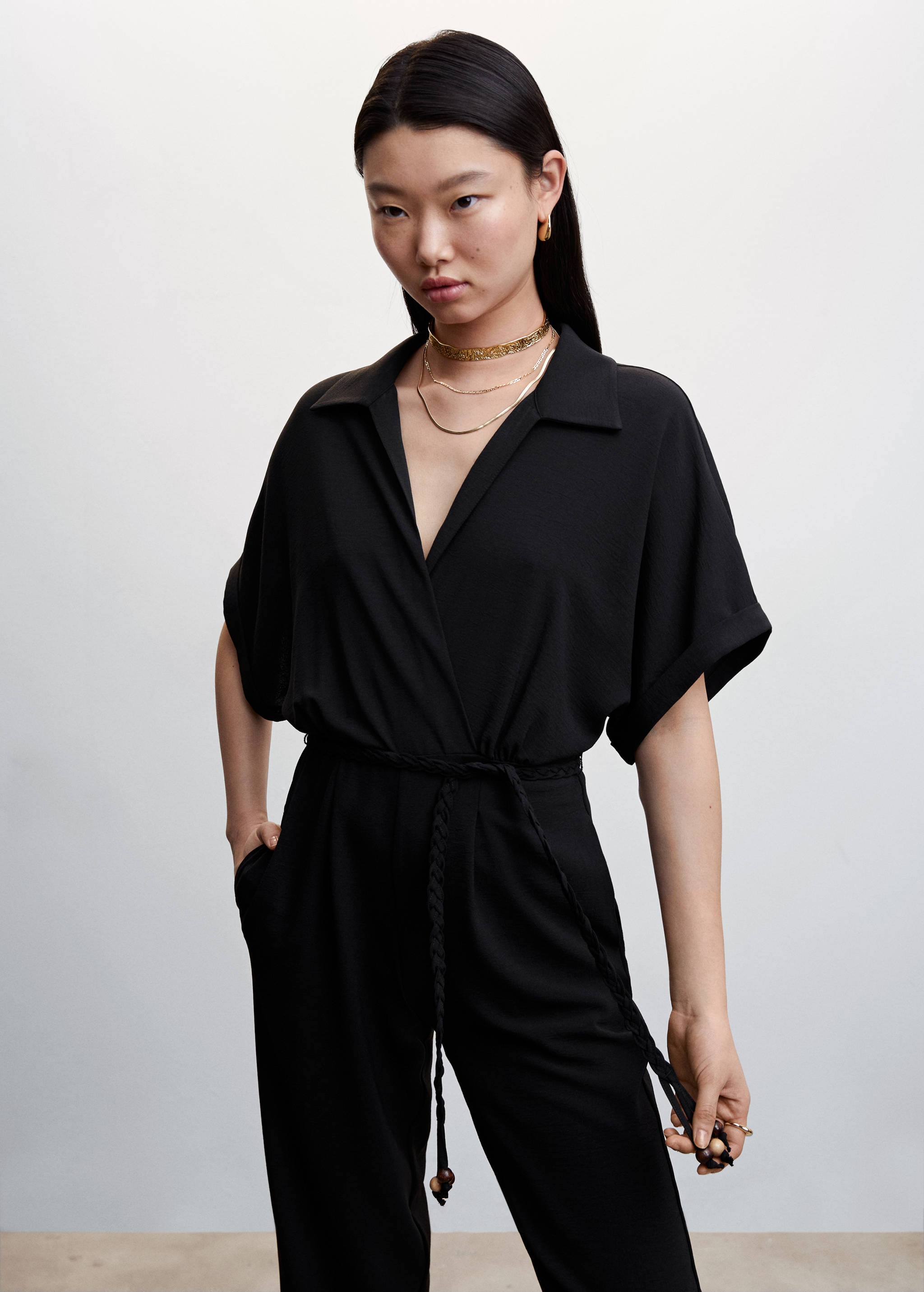 Lace shirt jumpsuit - Medium plane