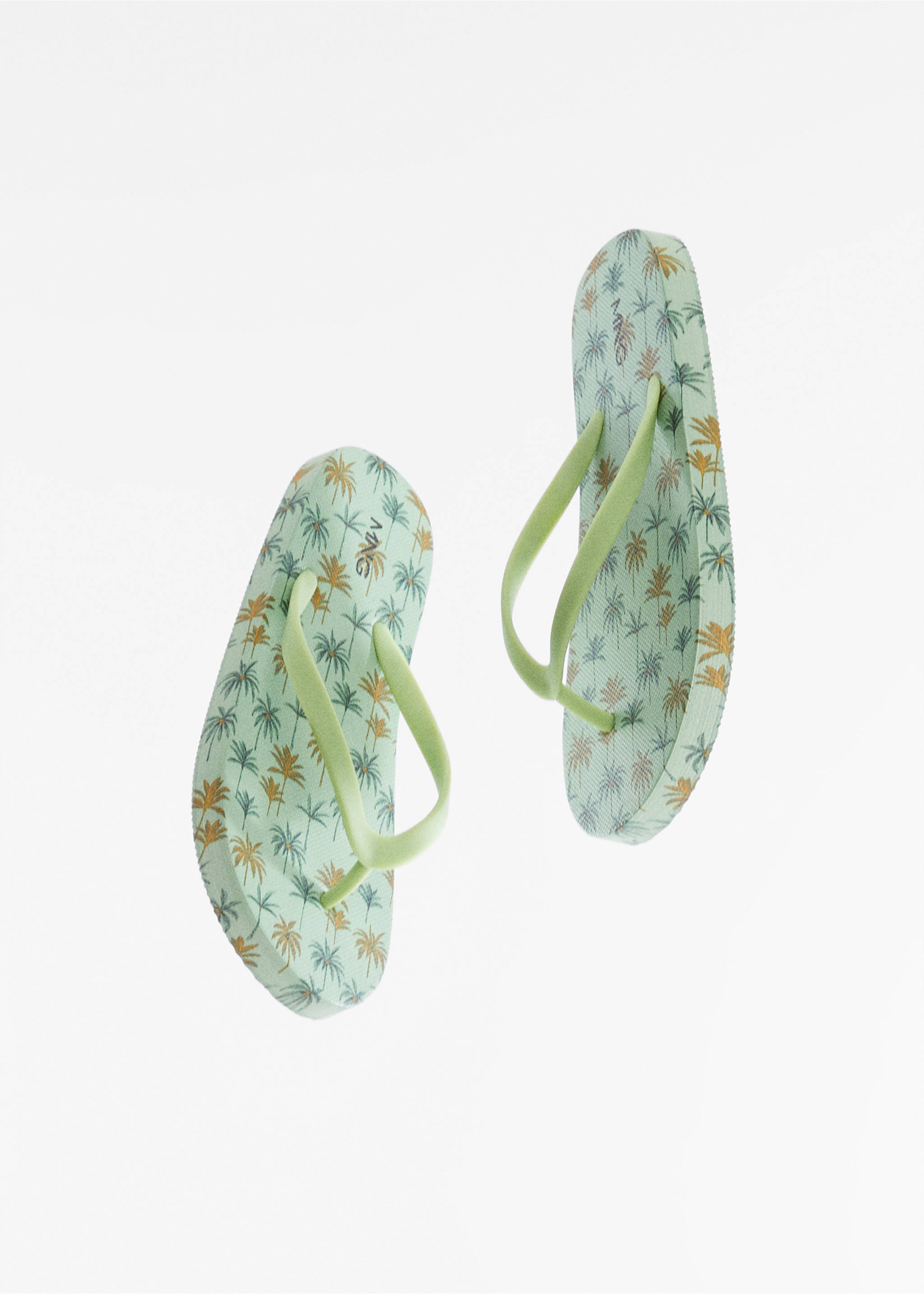 Palm tree flip-flops - Details of the article 2, Green. Ref: 47017829-00.
