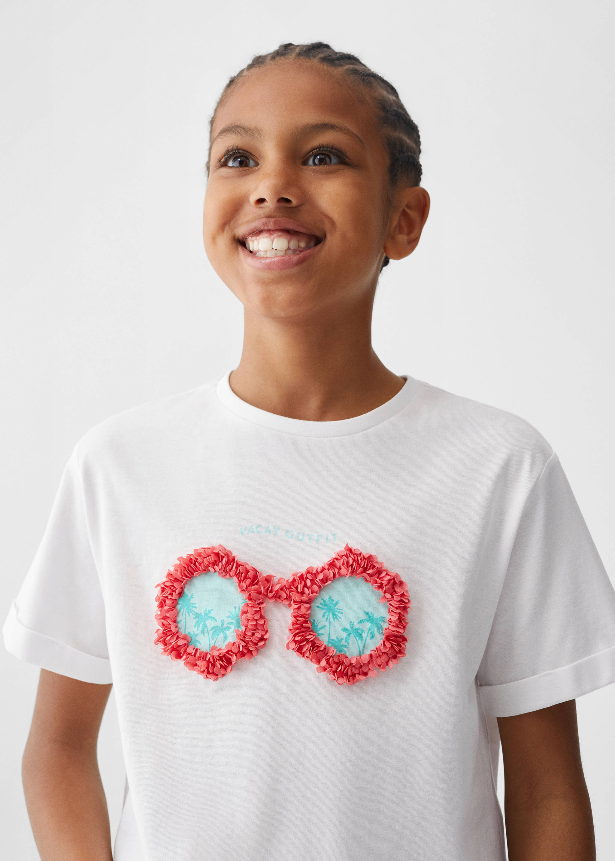 Textured print t-shirt - Details of the article 1