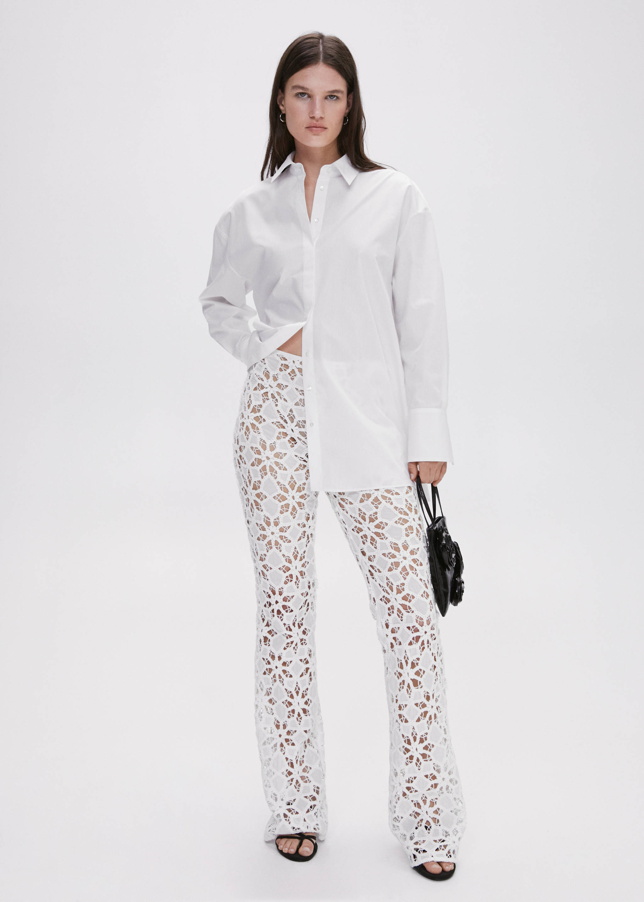 Pantalons palazzo ganxet - Pla general