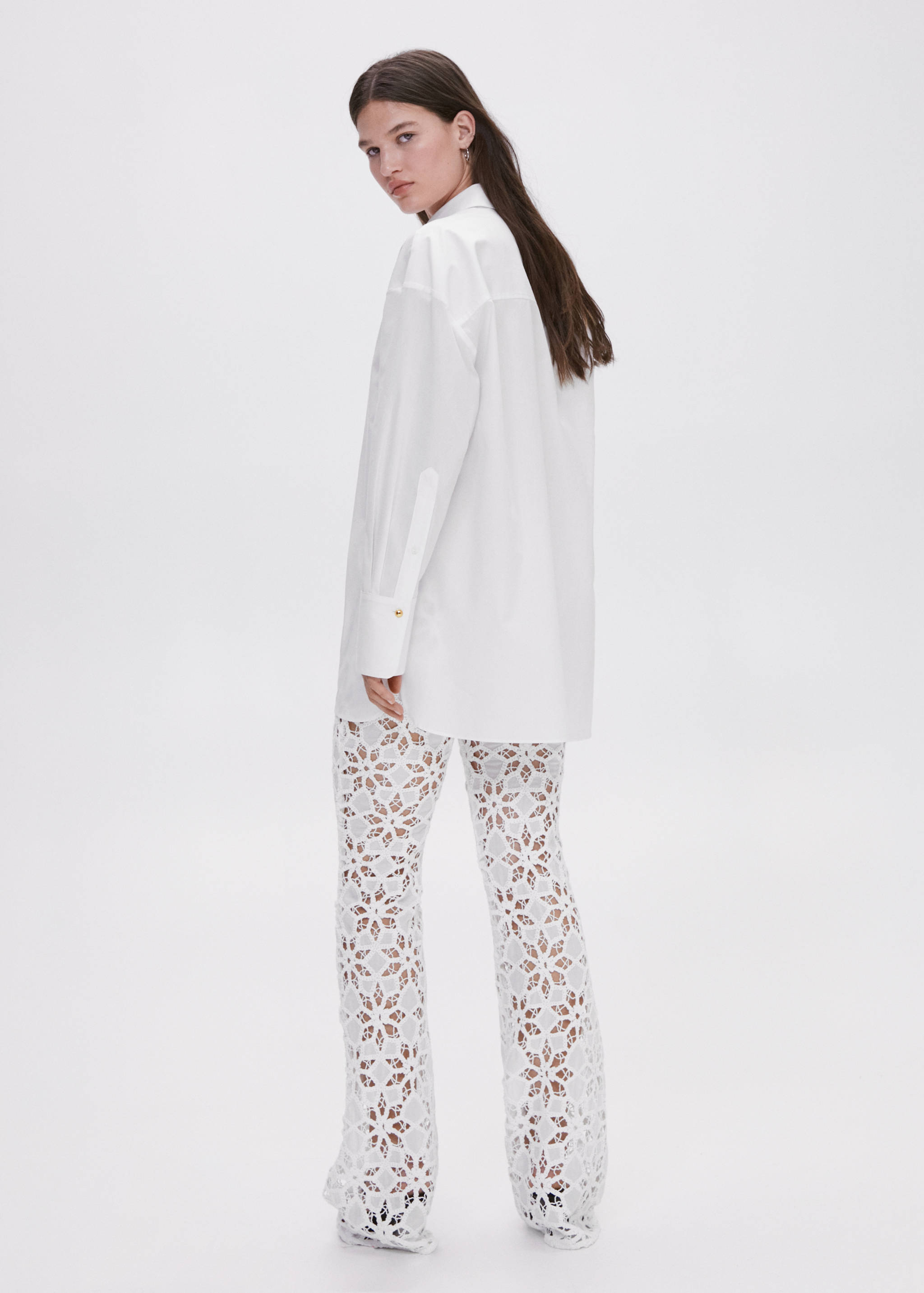 Pantalons palazzo ganxet - Revers de l'article