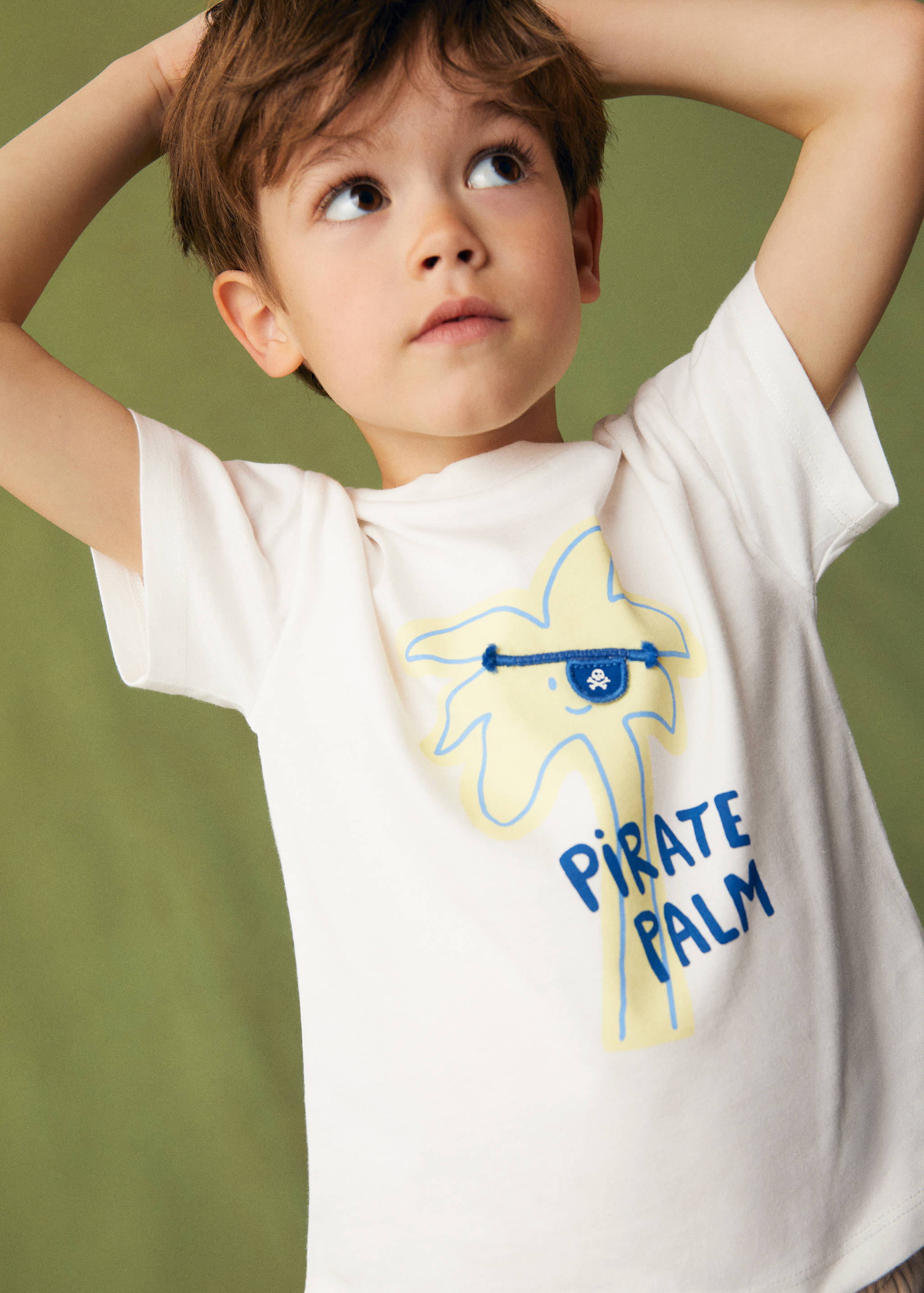 Printed cotton-blend T-shirt - Details of the article 1