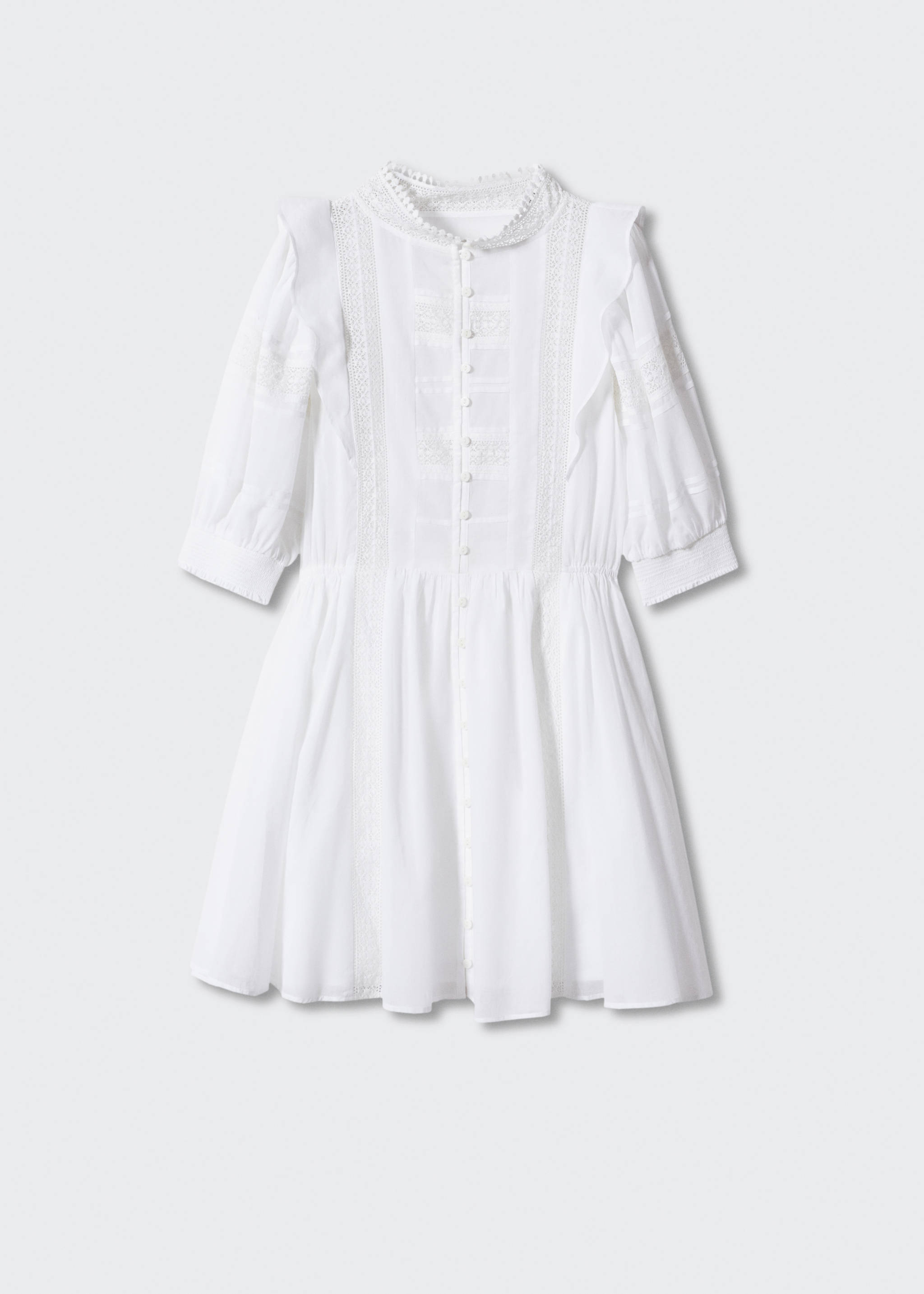 Besticktes Kleid mit Ballonärmeln - Artikel ohne Model