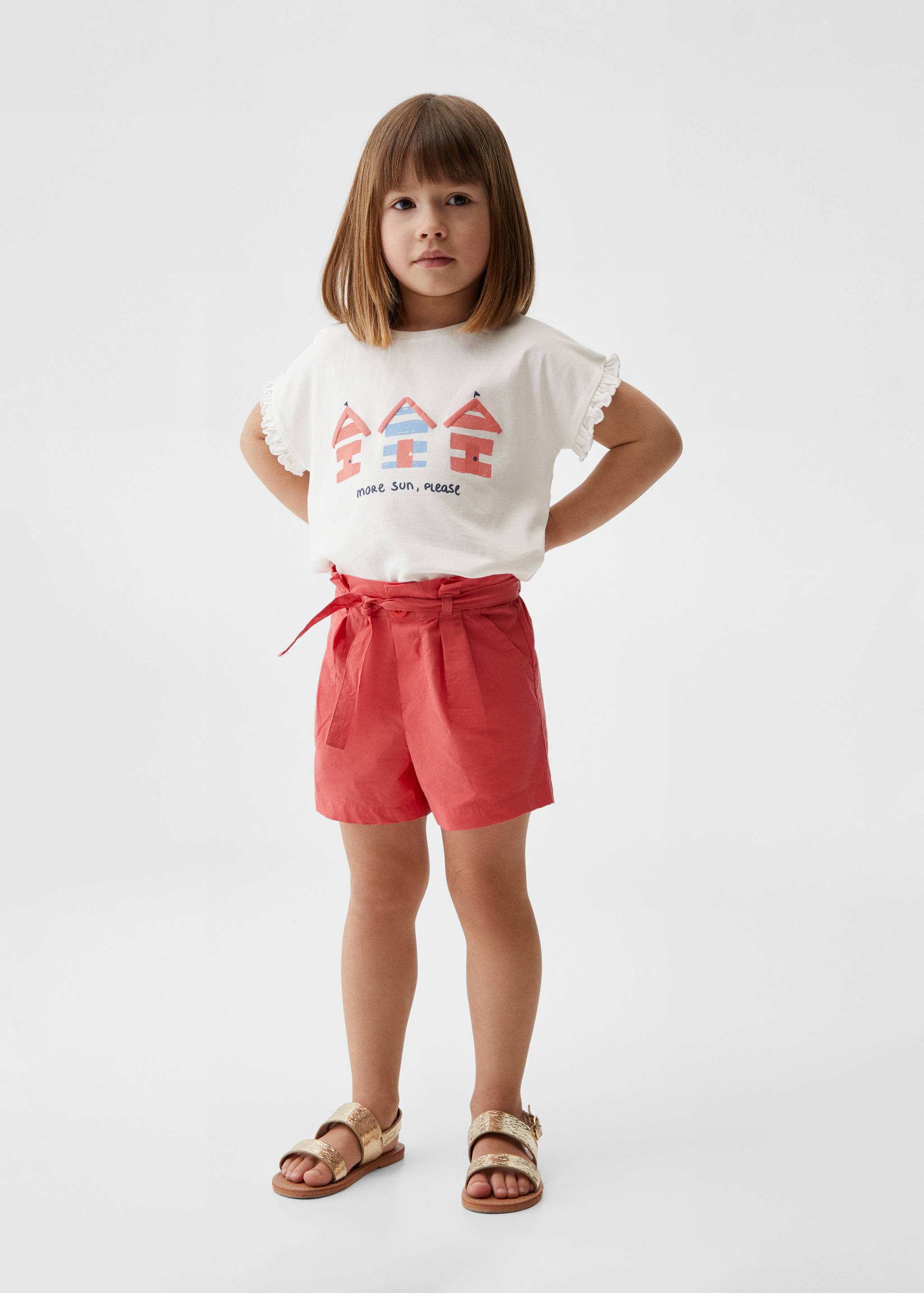 Printed cotton-blend T-shirt - General plane