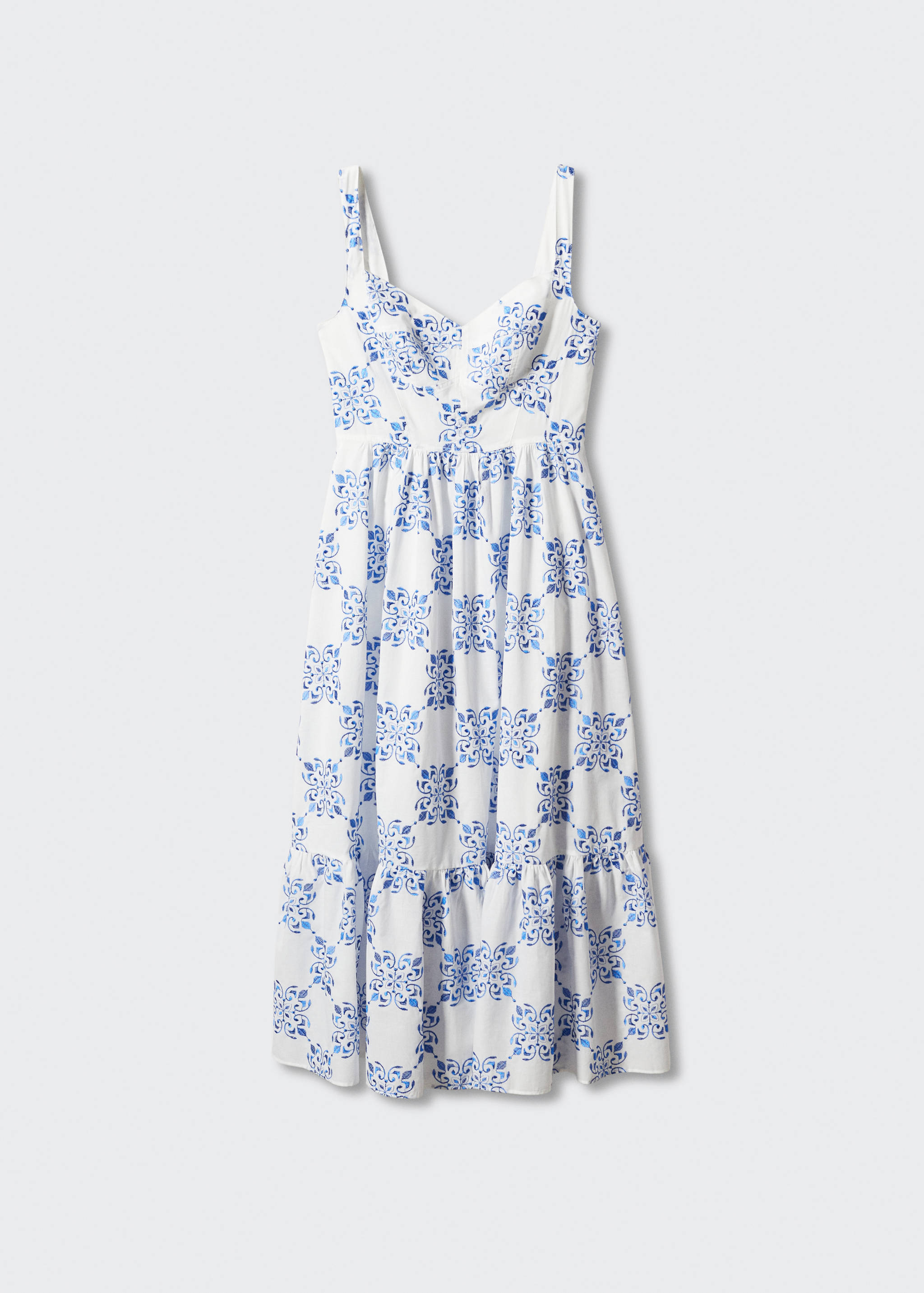 Embroidered flared dress - Article without model