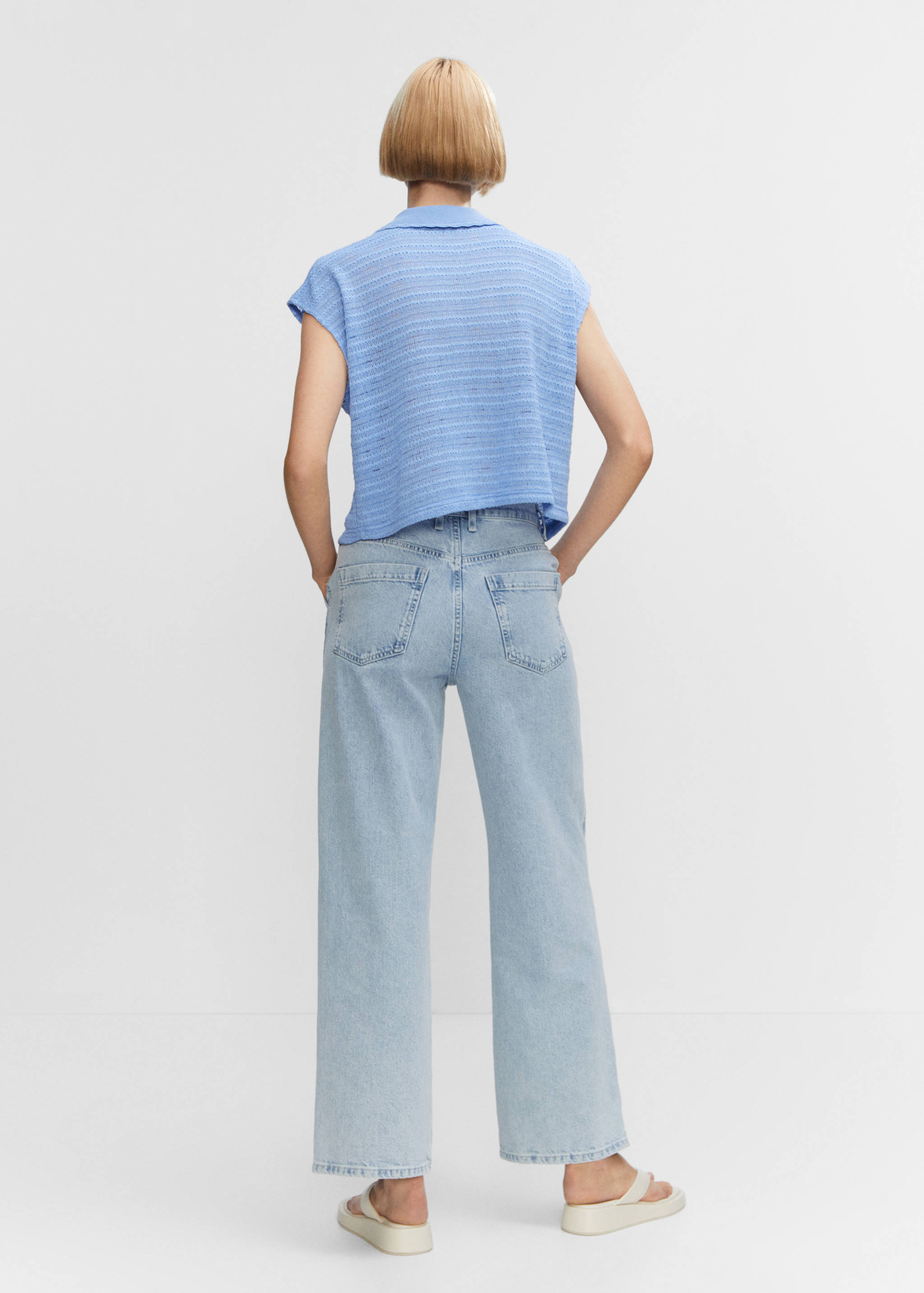 Hemdblusen-Top aus Strick - Rückseite des Artikels