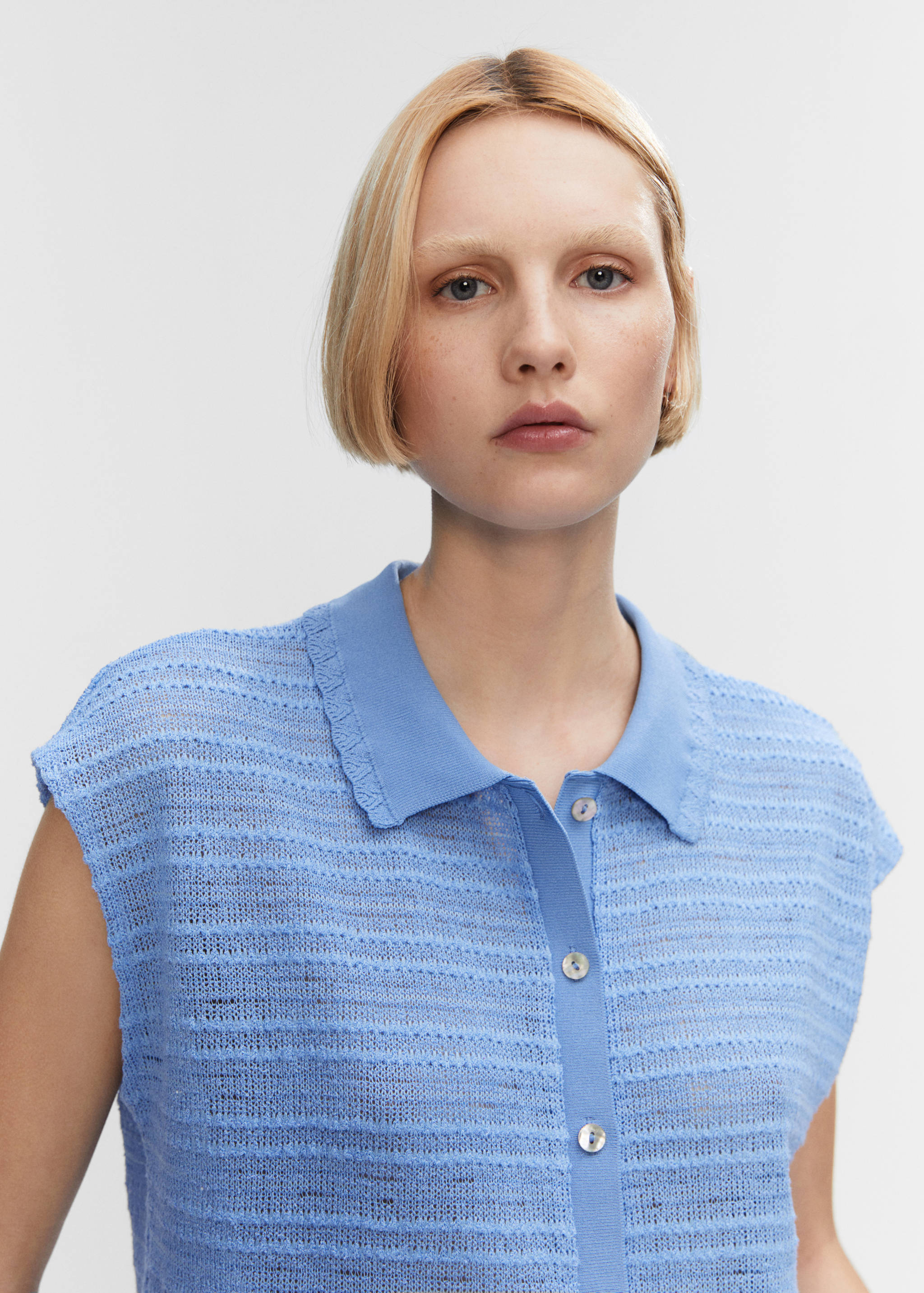 Hemdblusen-Top aus Strick - Detail des Artikels 1