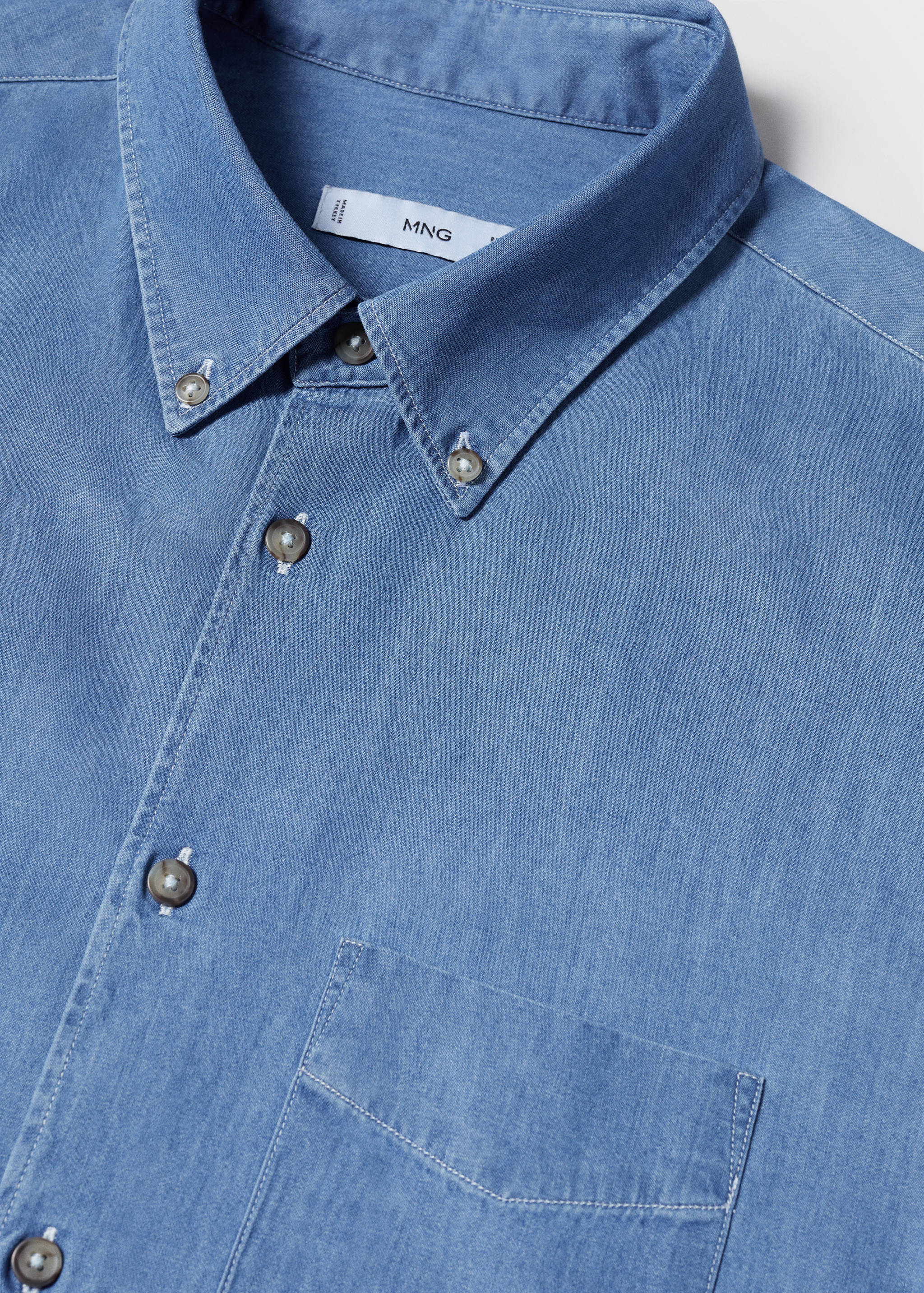 Slim-fit denim skirt with pockets - Details of the article 8