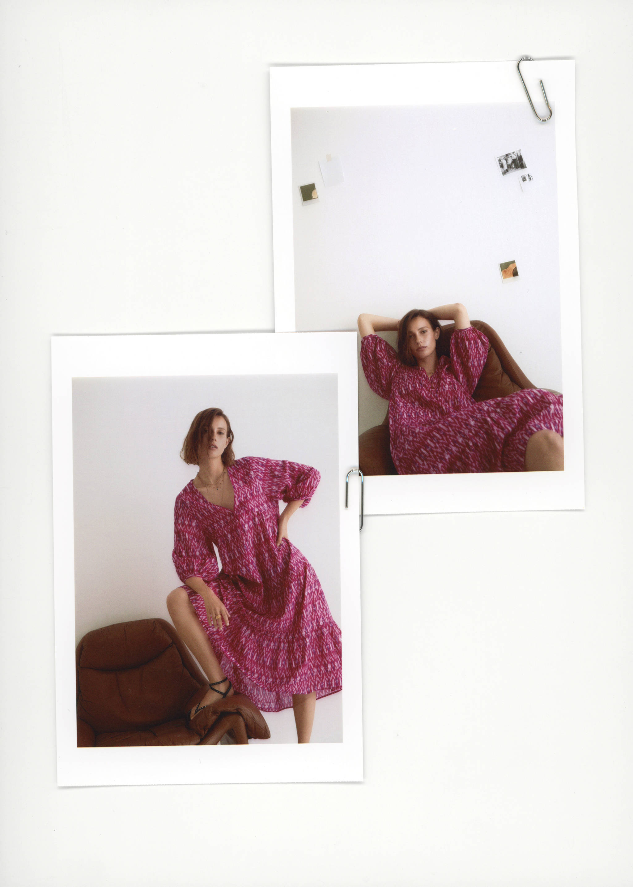 Printed dress with balloon sleeves  - Details of the article 6