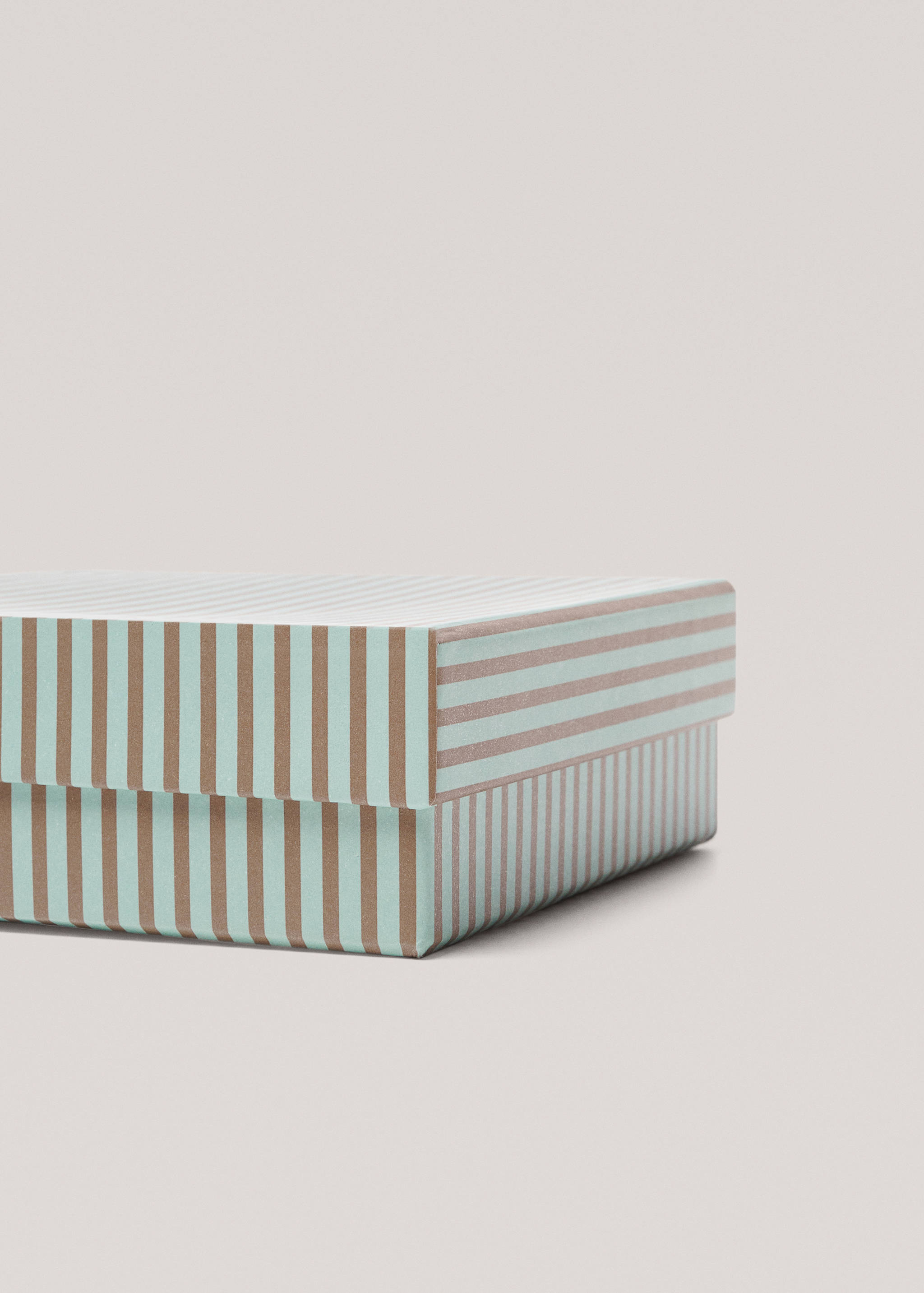 Caja almacenaje rayas 16x16cm - Detalle del artículo 1