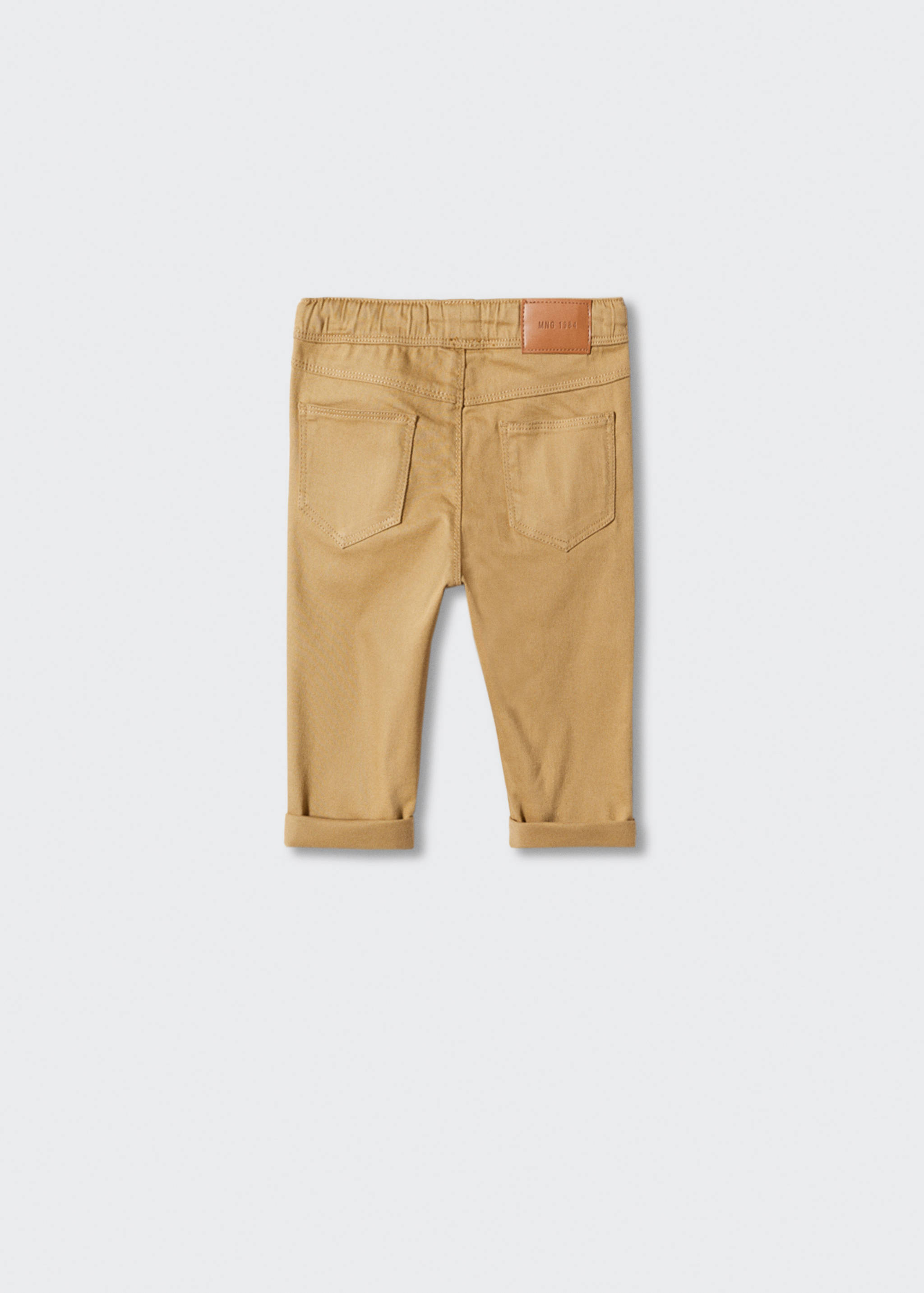 Straight-fit trousers with elastic waist - Reverse of the article