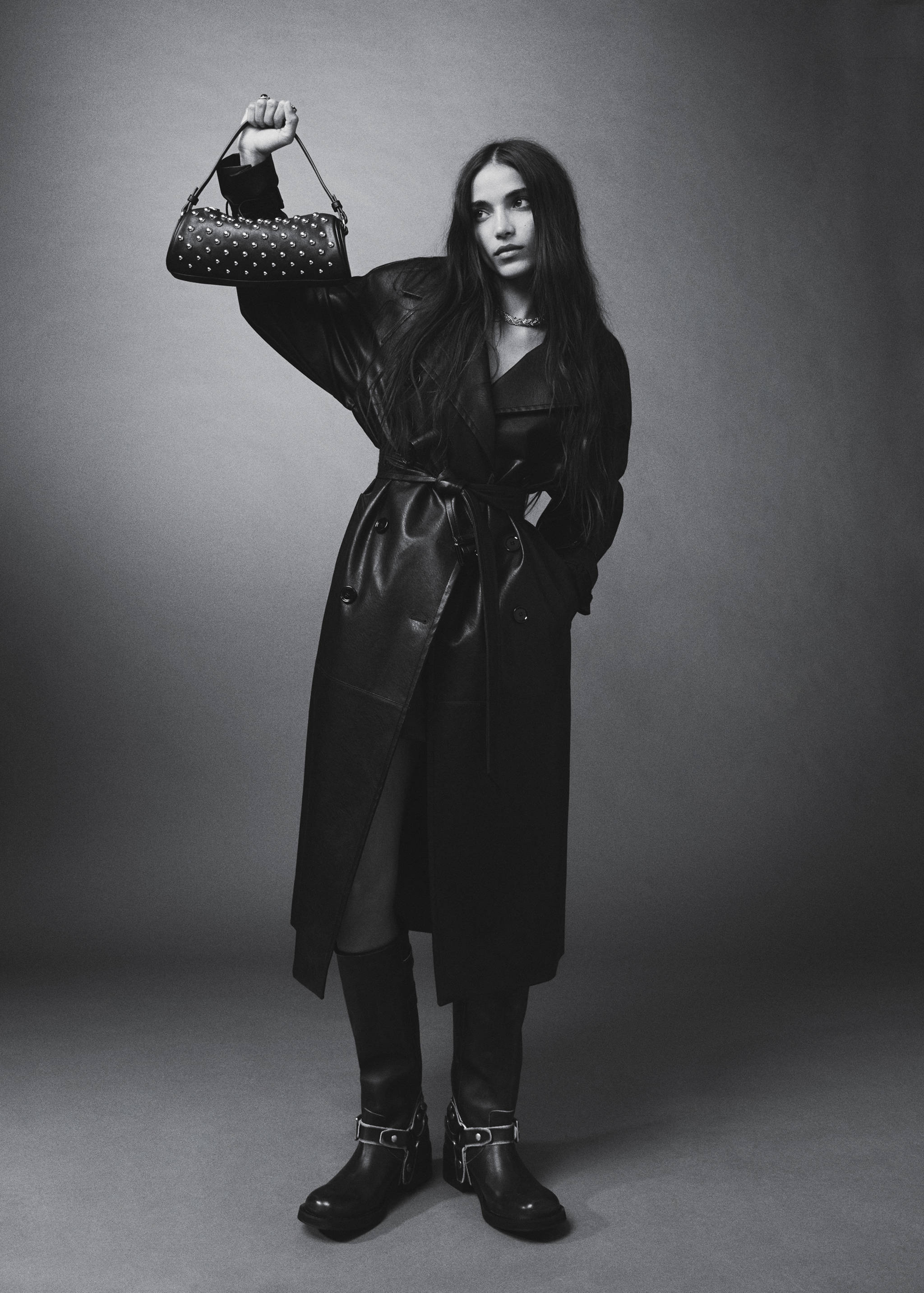 Schoudertas met studs - Overzichtstekening