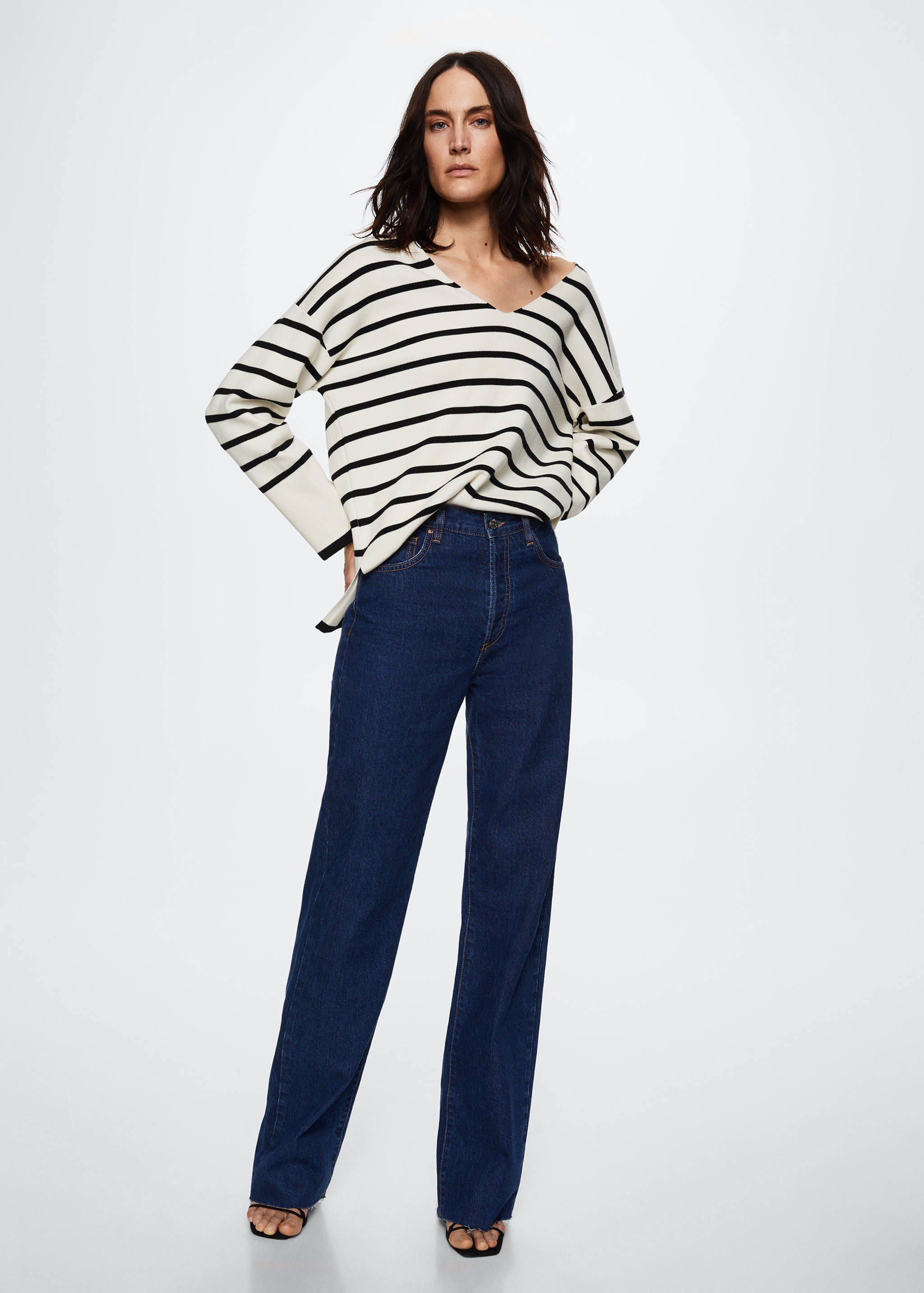 Oversized striped sweater - General plane