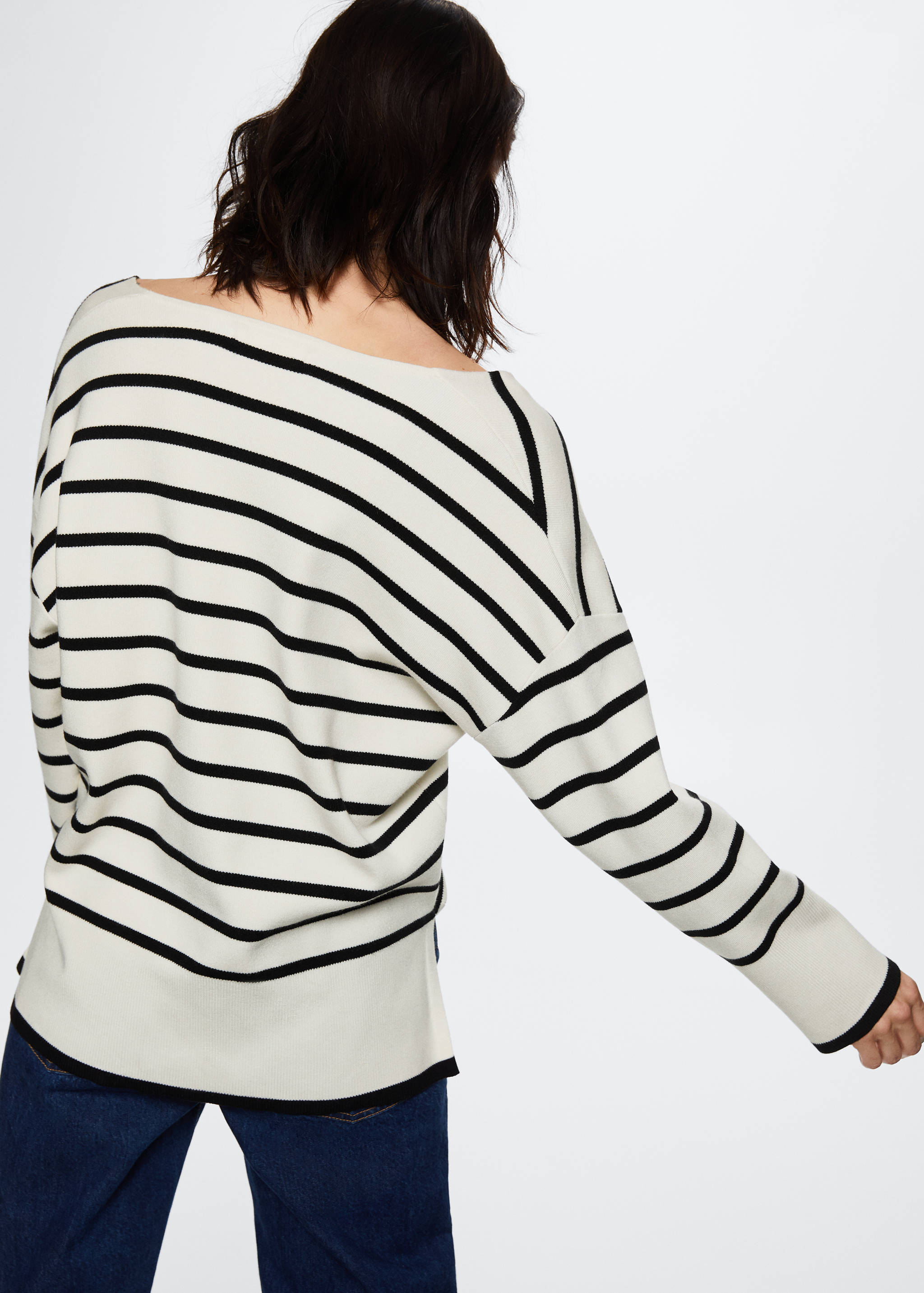 Oversized striped sweater - Reverse of the article