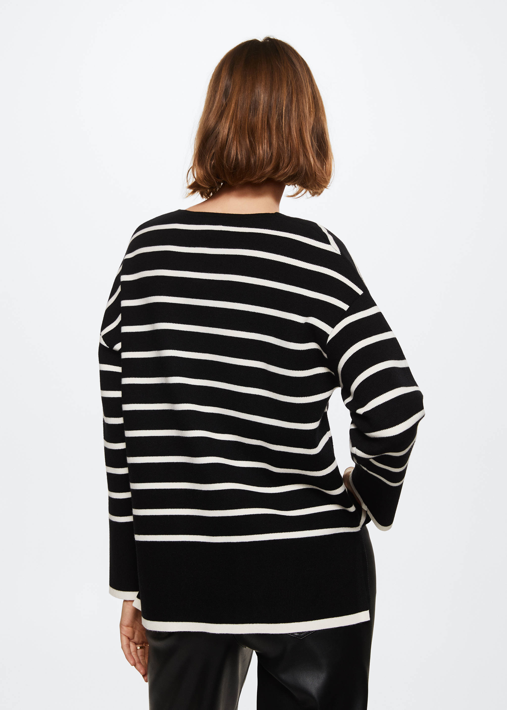 Camisola às riscas oversize - Verso do artigo
