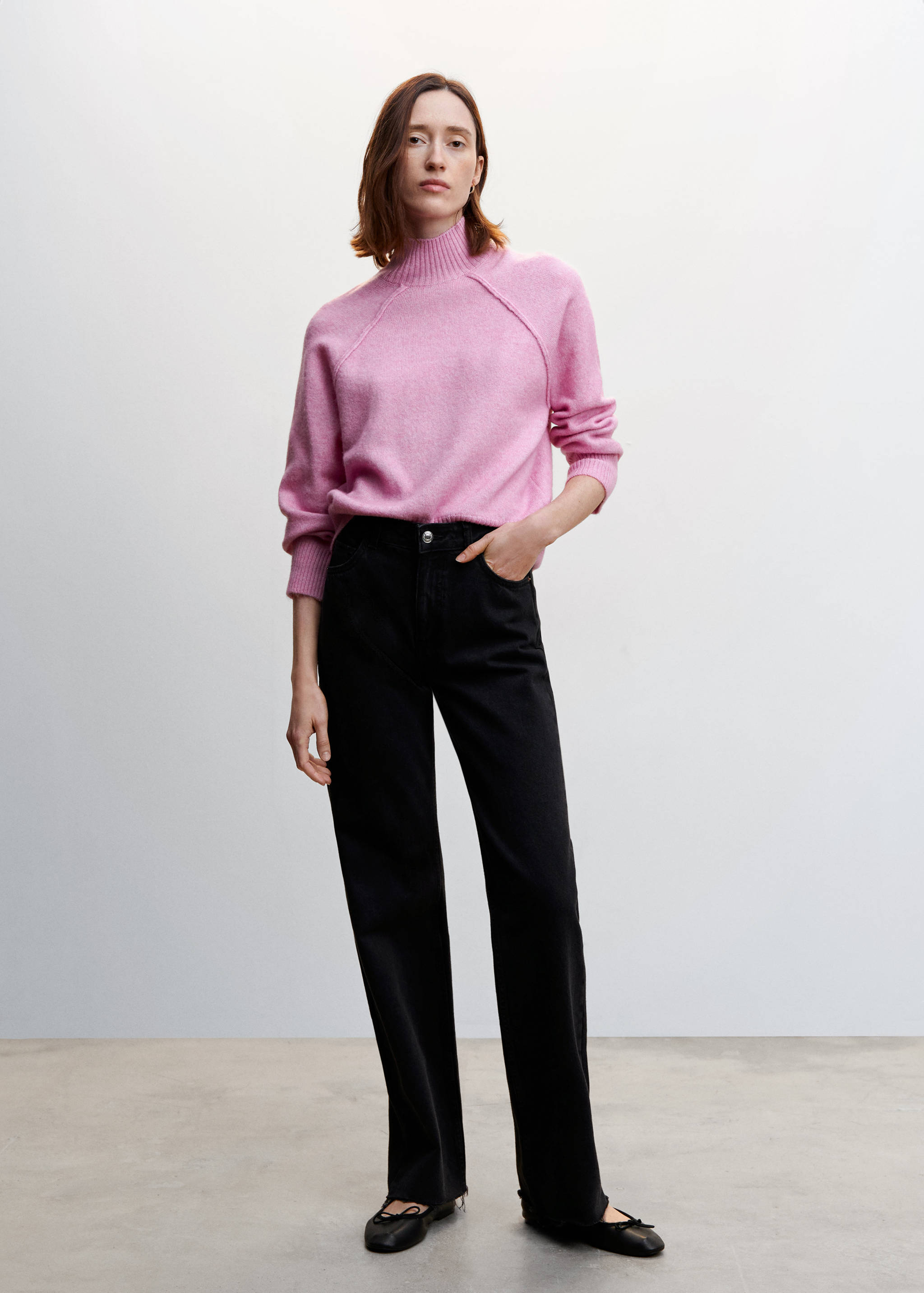 Turtleneck sweater with seams - General plane