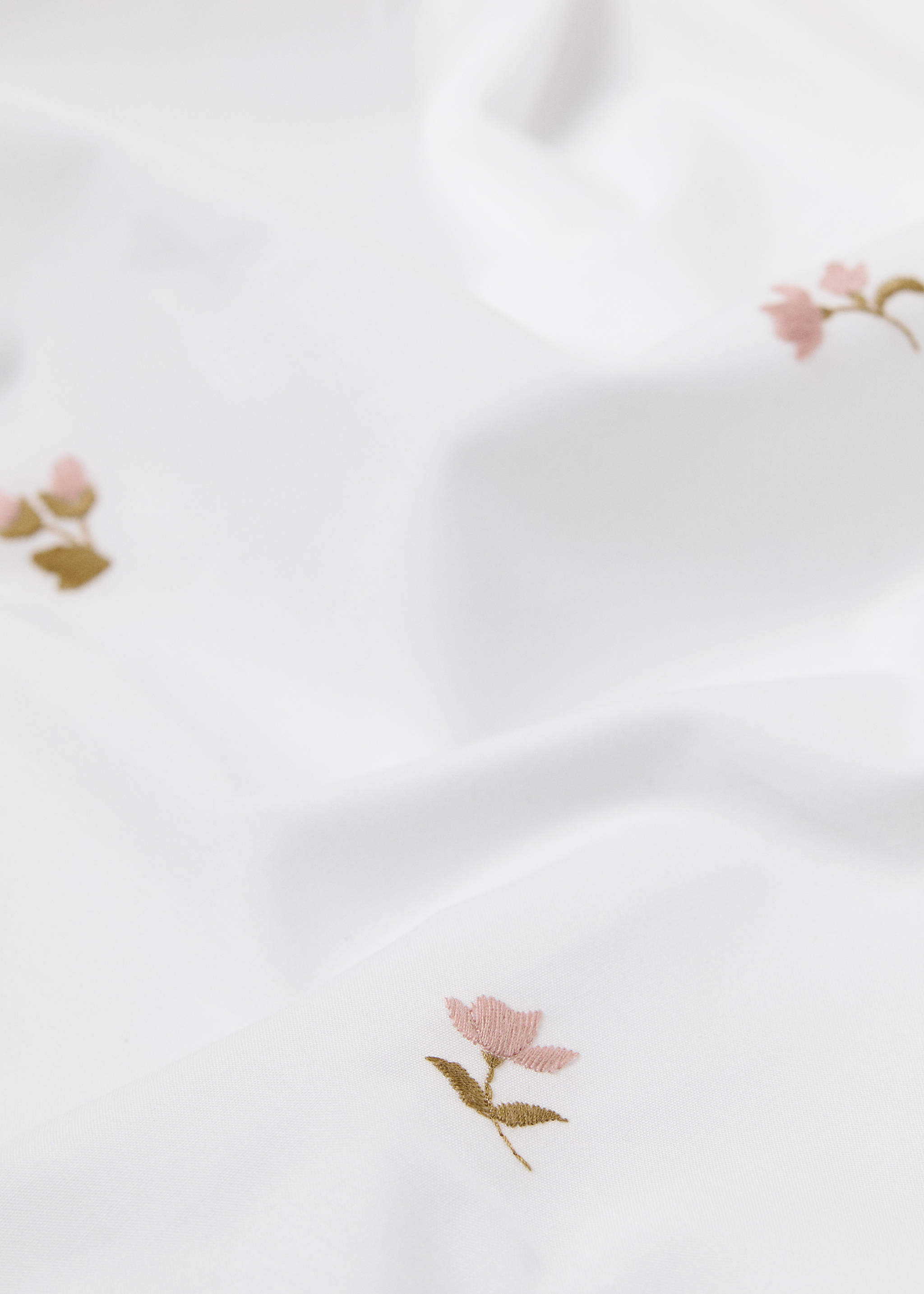 Kopfkissenbezug mit Blumenstickerei 50 x 75 cm - Detail des Artikels 2
