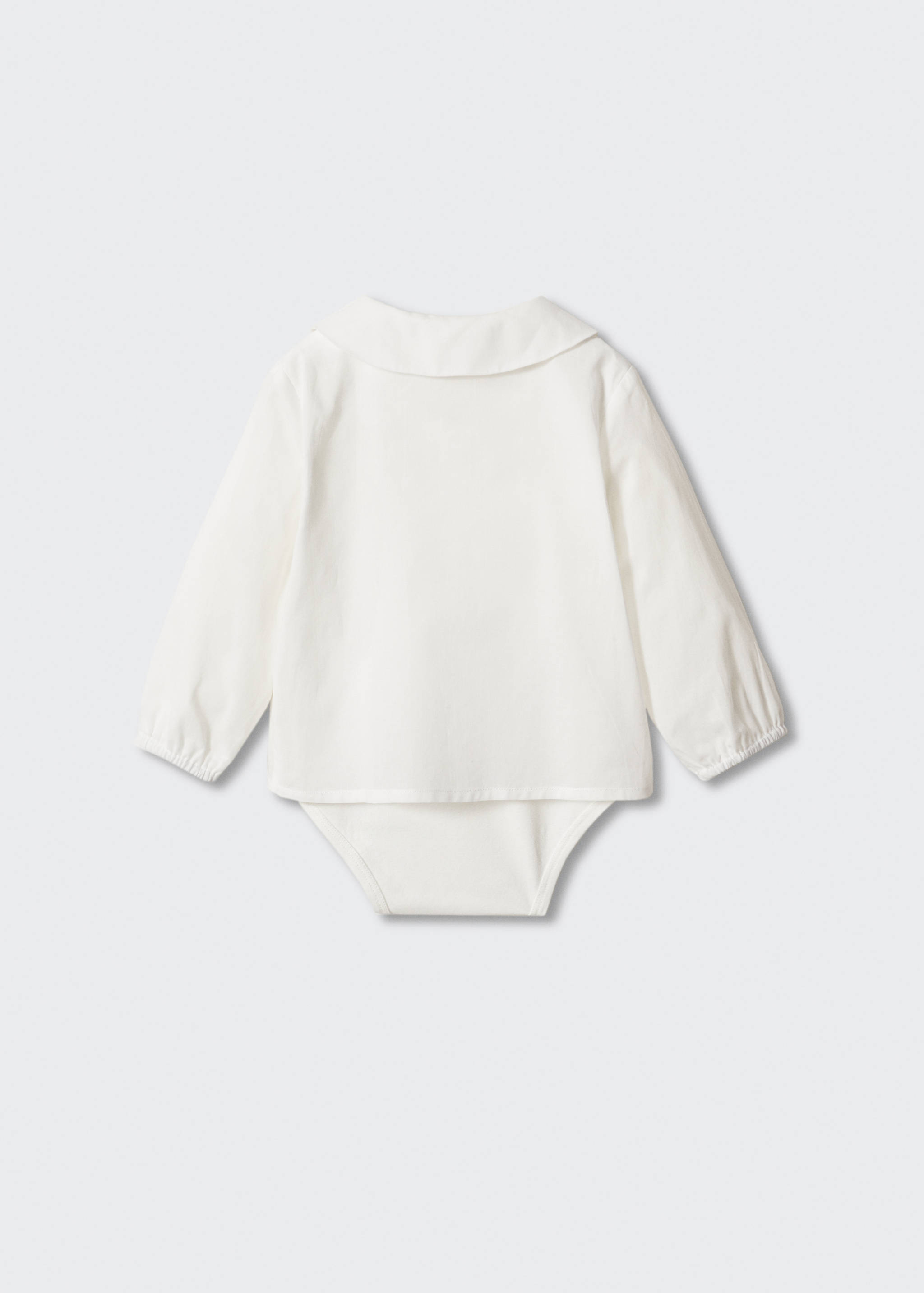 Cotton bodysuit with classic neck - Reverse of the article